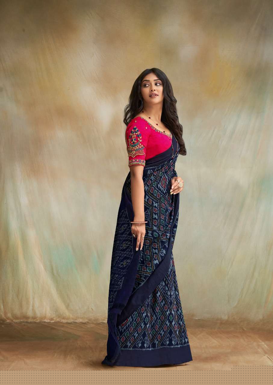 MAGGAM BY SR 1001 TO 1012 SERIES INDIAN TRADITIONAL WEAR COLLECTION BEAUTIFUL STYLISH FANCY COLORFUL PARTY WEAR & OCCASIONAL WEAR COTTON PRINT SAREES AT WHOLESALE PRICE