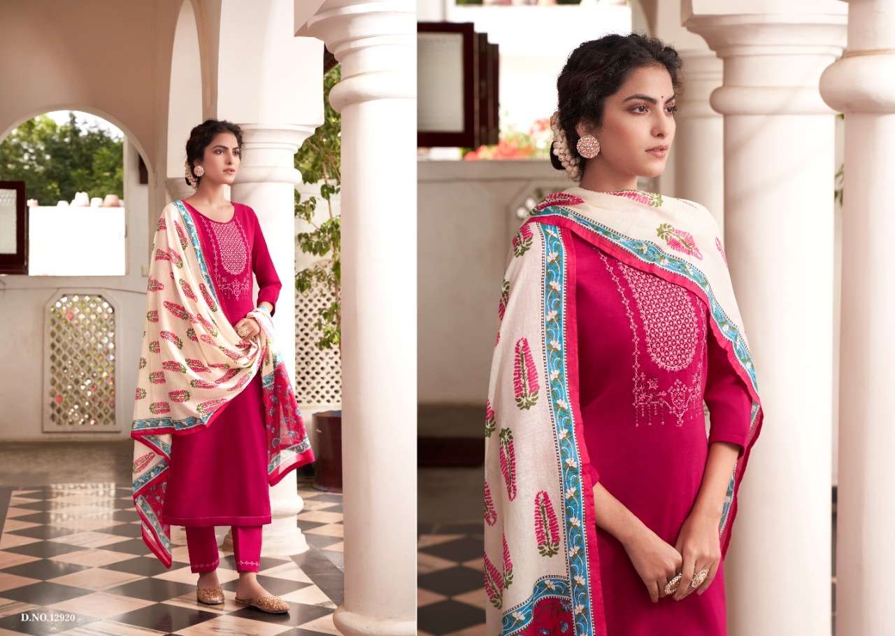 PURIKA VOL-4 BY KIVI 12919 TO 12924 SERIES BEAUTIFUL SUITS STYLISH FANCY COLORFUL PARTY WEAR & OCCASIONAL WEAR CHINNON SILK EMBROIDERED DRESSES AT WHOLESALE PRICE