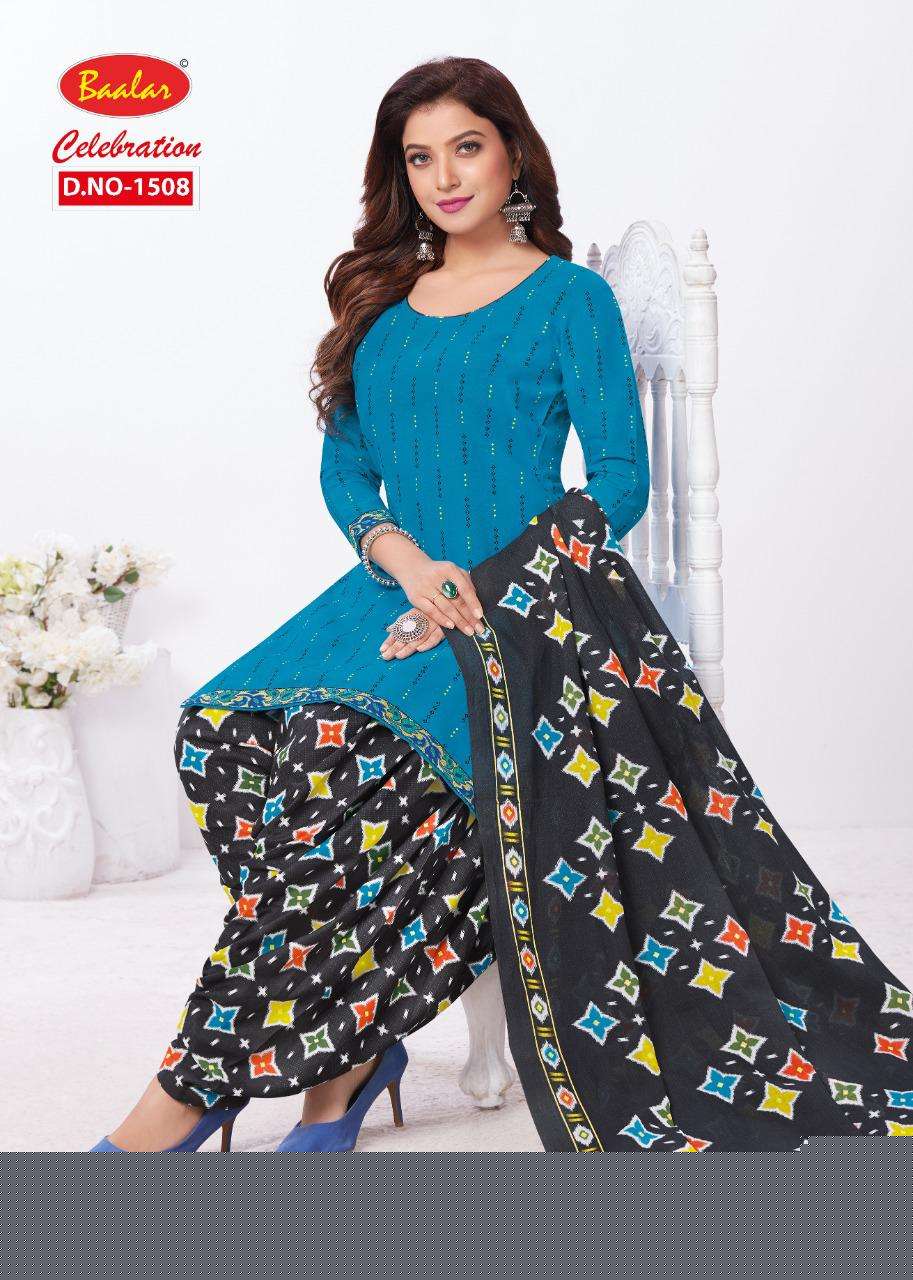 CELEBRATION VOL-15 BY BAALAR 1503 TO 1515 SERIES BEAUTIFUL STYLISH SHARARA SUITS FANCY COLORFUL CASUAL WEAR & ETHNIC WEAR & READY TO WEAR HEAVY COTTON PRINTED DRESSES AT WHOLESALE PRICE