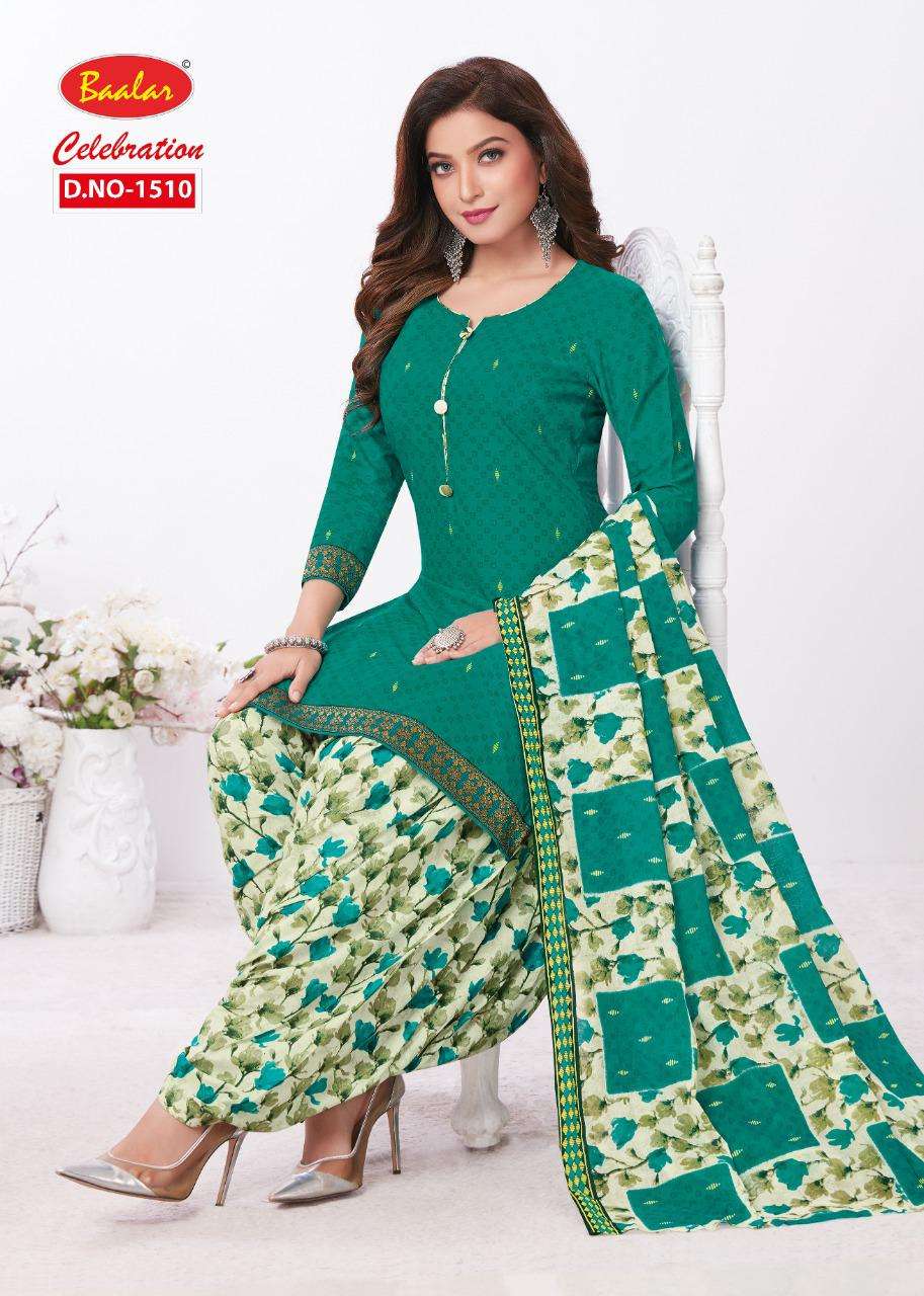 CELEBRATION VOL-15 BY BAALAR 1503 TO 1515 SERIES BEAUTIFUL STYLISH SHARARA SUITS FANCY COLORFUL CASUAL WEAR & ETHNIC WEAR & READY TO WEAR HEAVY COTTON PRINTED DRESSES AT WHOLESALE PRICE