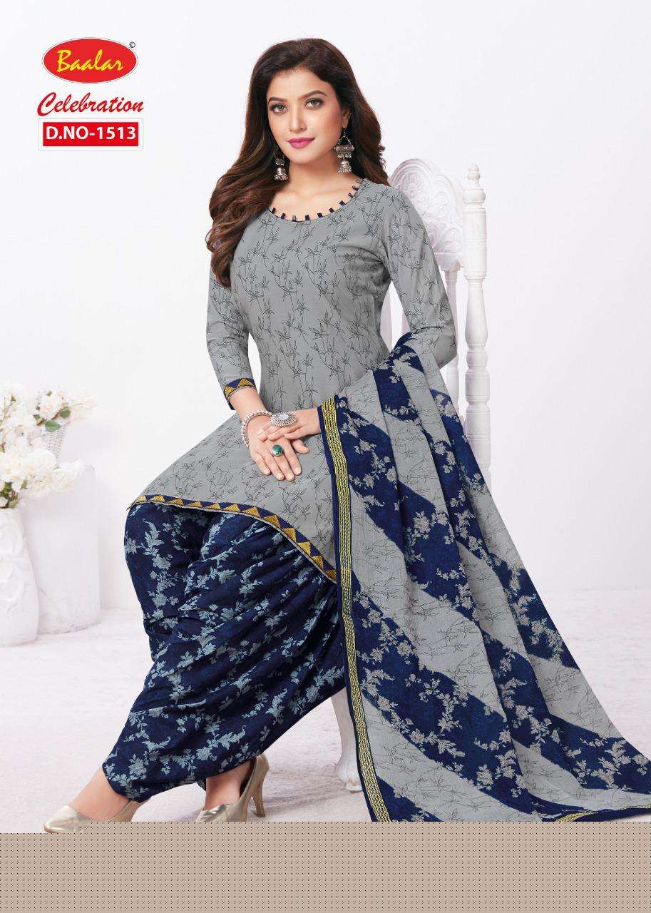 CELEBRATION VOL-15 BY BAALAR 1503 TO 1515 SERIES BEAUTIFUL STYLISH SHARARA SUITS FANCY COLORFUL CASUAL WEAR & ETHNIC WEAR & READY TO WEAR HEAVY COTTON PRINTED DRESSES AT WHOLESALE PRICE