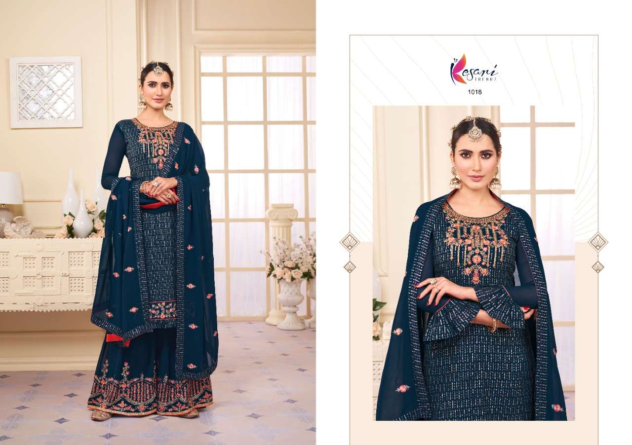SONI KUDI VOL-4 BY KESARI TRENDZ 1016 TO 1020 SERIES DESIGNER WEDDING COLLECTION BEAUTIFUL STYLISH FANCY COLORFUL PARTY WEAR & OCCASIONAL WEAR HEAVY GEORGETTE EMBROIDERED DRESSES AT WHOLESALE PRICE