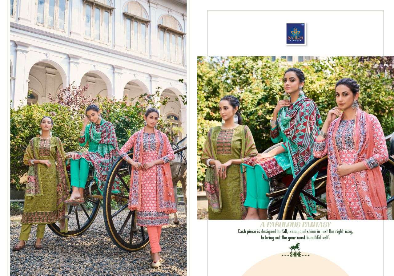 SAAVYA BY SAHIRA EXPORTS 15001 TO 15008 SERIES BEAUTIFUL STYLISH SUITS FANCY COLORFUL CASUAL WEAR & ETHNIC WEAR & READY TO WEAR JAM SATIN DRESSES AT WHOLESALE PRICE