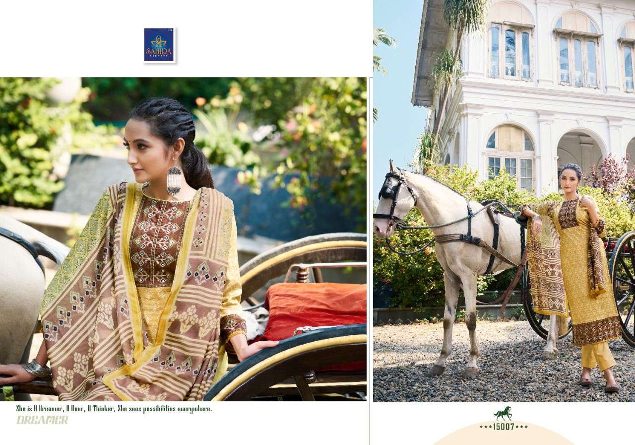 SAAVYA BY SAHIRA EXPORTS 15001 TO 15008 SERIES BEAUTIFUL STYLISH SUITS FANCY COLORFUL CASUAL WEAR & ETHNIC WEAR & READY TO WEAR JAM SATIN DRESSES AT WHOLESALE PRICE