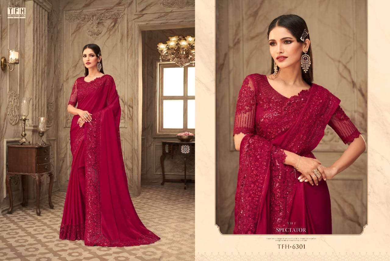 SAFFRON STORY VOL-2 BY TFH 6301 TO 6316 SERIES INDIAN TRADITIONAL WEAR COLLECTION BEAUTIFUL STYLISH FANCY COLORFUL PARTY WEAR & OCCASIONAL WEAR SILK SAREES AT WHOLESALE PRICE