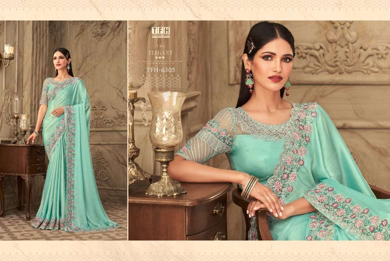 SAFFRON STORY VOL-2 BY TFH 6301 TO 6316 SERIES INDIAN TRADITIONAL WEAR COLLECTION BEAUTIFUL STYLISH FANCY COLORFUL PARTY WEAR & OCCASIONAL WEAR SILK SAREES AT WHOLESALE PRICE