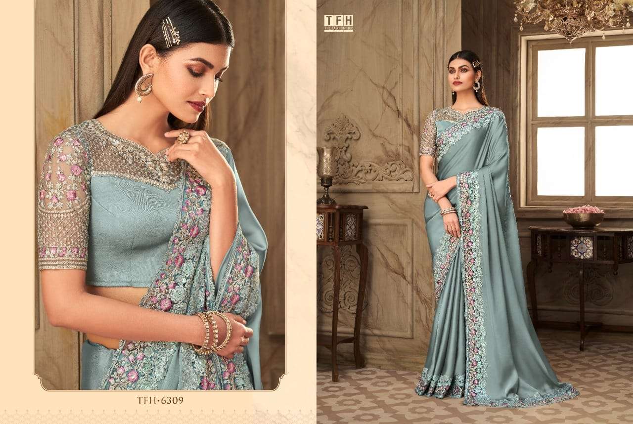 SAFFRON STORY VOL-2 BY TFH 6301 TO 6316 SERIES INDIAN TRADITIONAL WEAR COLLECTION BEAUTIFUL STYLISH FANCY COLORFUL PARTY WEAR & OCCASIONAL WEAR SILK SAREES AT WHOLESALE PRICE