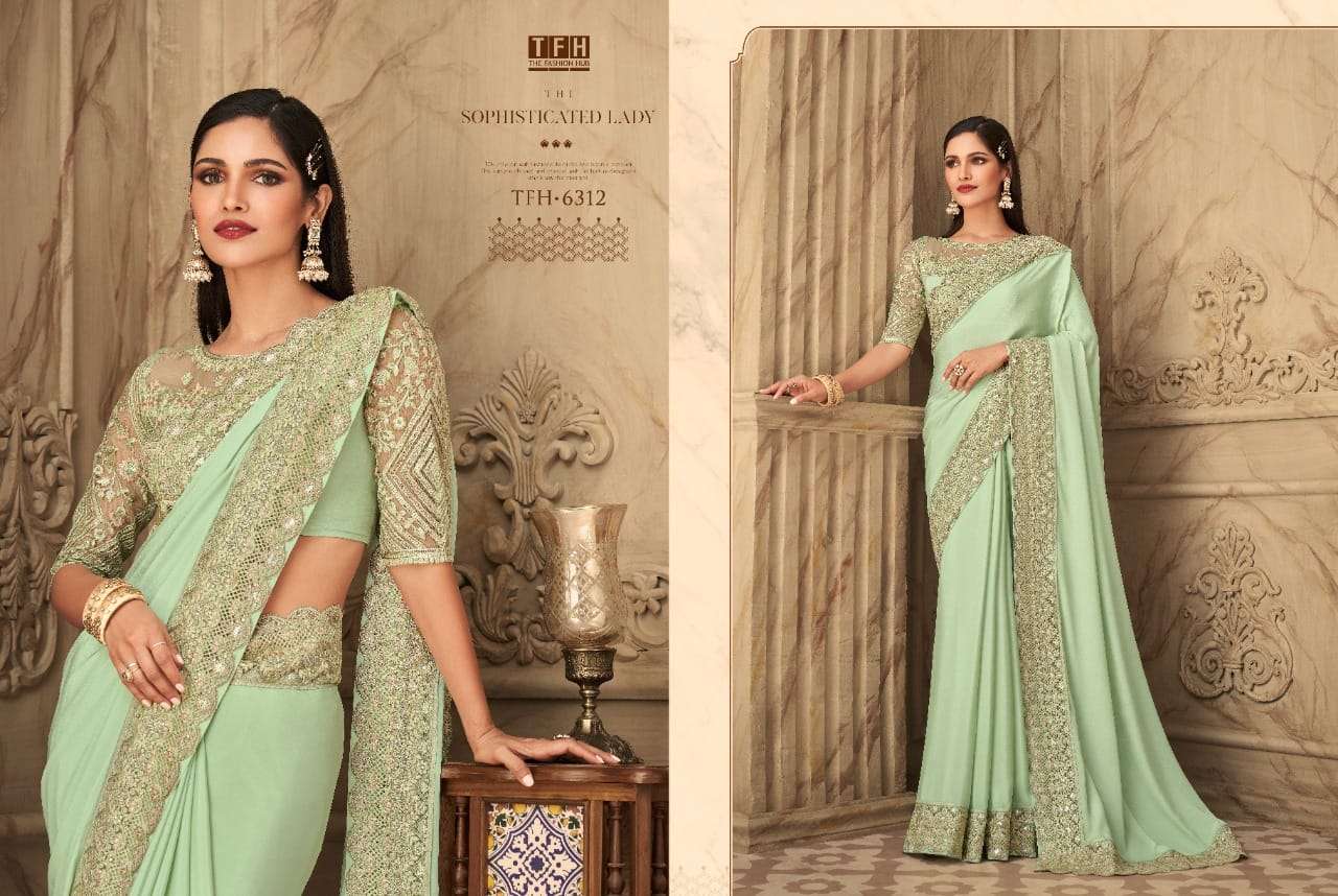 SAFFRON STORY VOL-2 BY TFH 6301 TO 6316 SERIES INDIAN TRADITIONAL WEAR COLLECTION BEAUTIFUL STYLISH FANCY COLORFUL PARTY WEAR & OCCASIONAL WEAR SILK SAREES AT WHOLESALE PRICE
