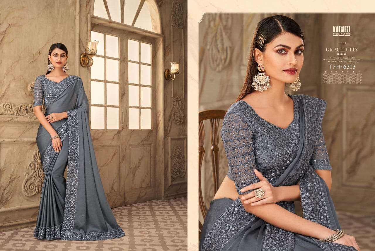SAFFRON STORY VOL-2 BY TFH 6301 TO 6316 SERIES INDIAN TRADITIONAL WEAR COLLECTION BEAUTIFUL STYLISH FANCY COLORFUL PARTY WEAR & OCCASIONAL WEAR SILK SAREES AT WHOLESALE PRICE