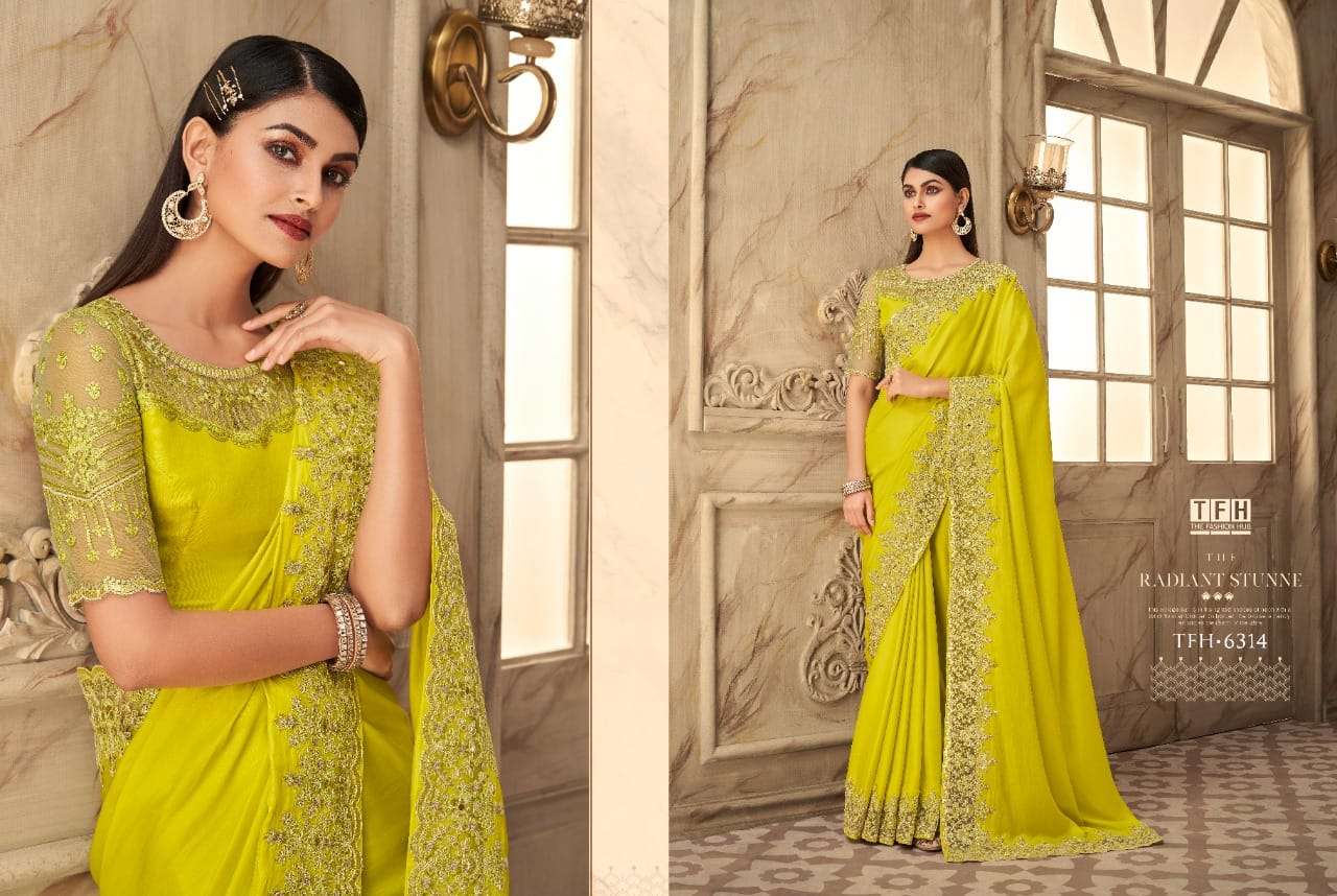 SAFFRON STORY VOL-2 BY TFH 6301 TO 6316 SERIES INDIAN TRADITIONAL WEAR COLLECTION BEAUTIFUL STYLISH FANCY COLORFUL PARTY WEAR & OCCASIONAL WEAR SILK SAREES AT WHOLESALE PRICE