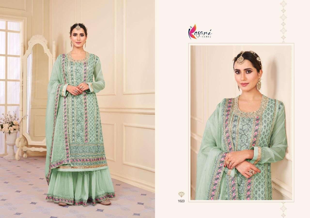 SONI KUDI VOL-5 BY KESARI TRENDZ 1021 TO 1024 SERIES DESIGNER WEDDING COLLECTION BEAUTIFUL STYLISH FANCY COLORFUL PARTY WEAR & OCCASIONAL WEAR HEAVY GEORGETTE EMBROIDERED DRESSES AT WHOLESALE PRICE