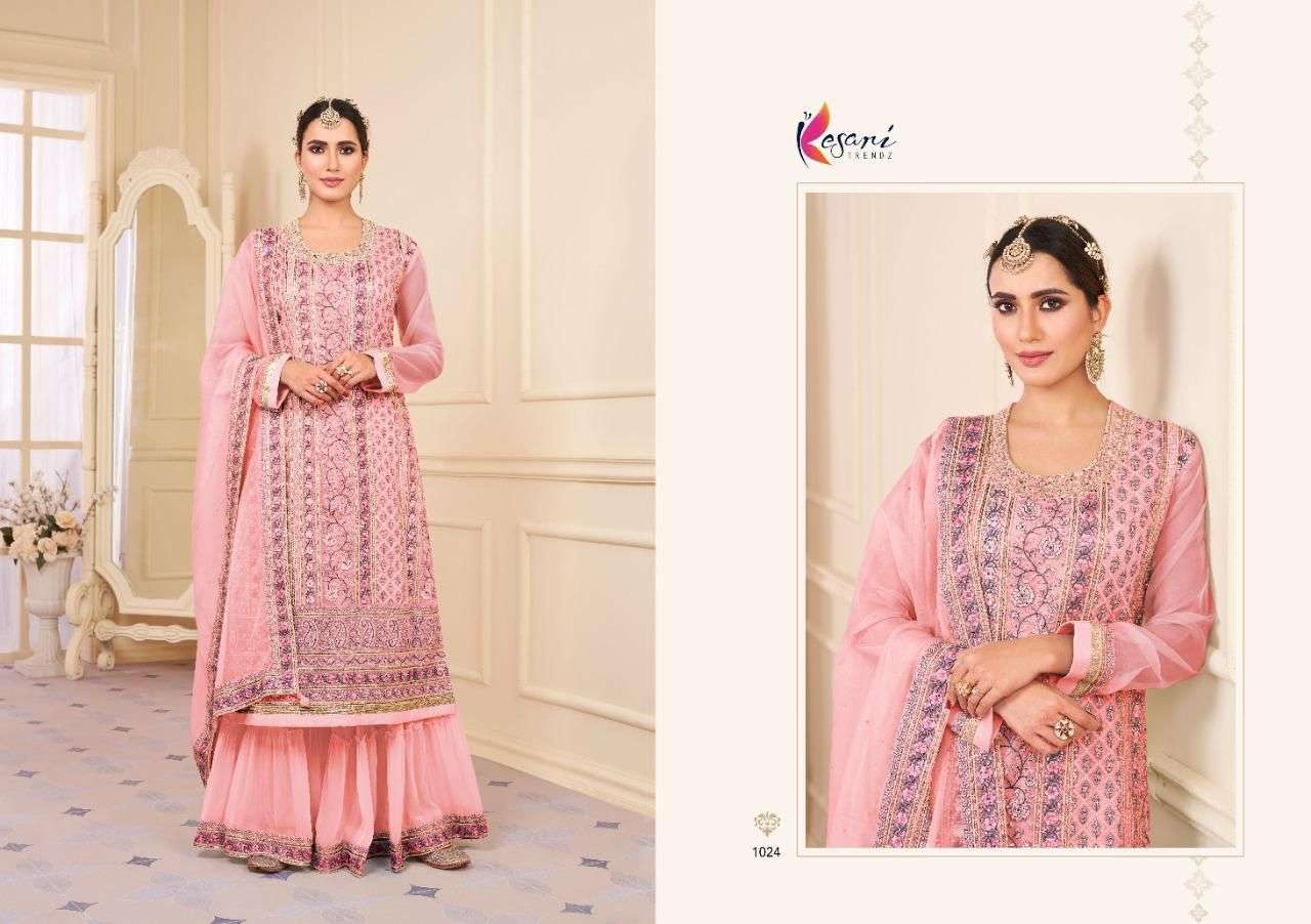SONI KUDI VOL-5 BY KESARI TRENDZ 1021 TO 1024 SERIES DESIGNER WEDDING COLLECTION BEAUTIFUL STYLISH FANCY COLORFUL PARTY WEAR & OCCASIONAL WEAR HEAVY GEORGETTE EMBROIDERED DRESSES AT WHOLESALE PRICE