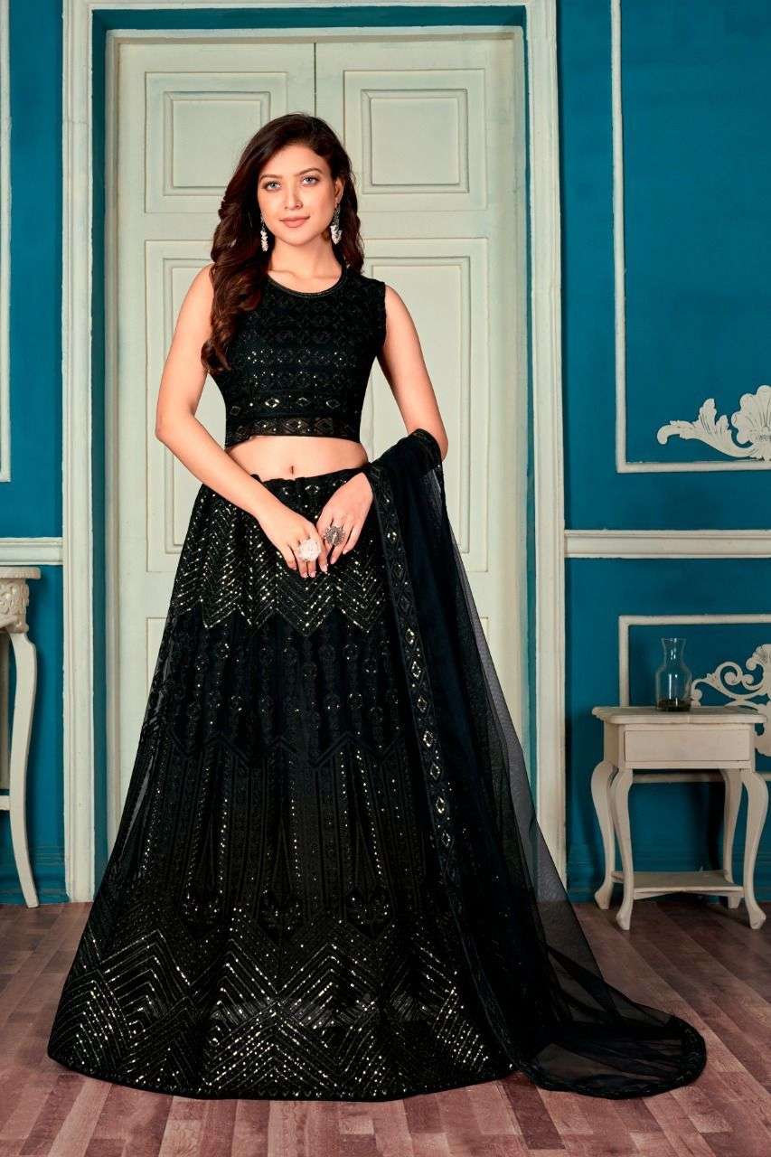 ZEEYA NAFEESA BY VARNI FABRICS 5001 TO 5003 SERIES DESIGNER BEAUTIFUL NAVRATRI COLLECTION OCCASIONAL WEAR & PARTY WEAR NET LEHENGAS AT WHOLESALE PRICE