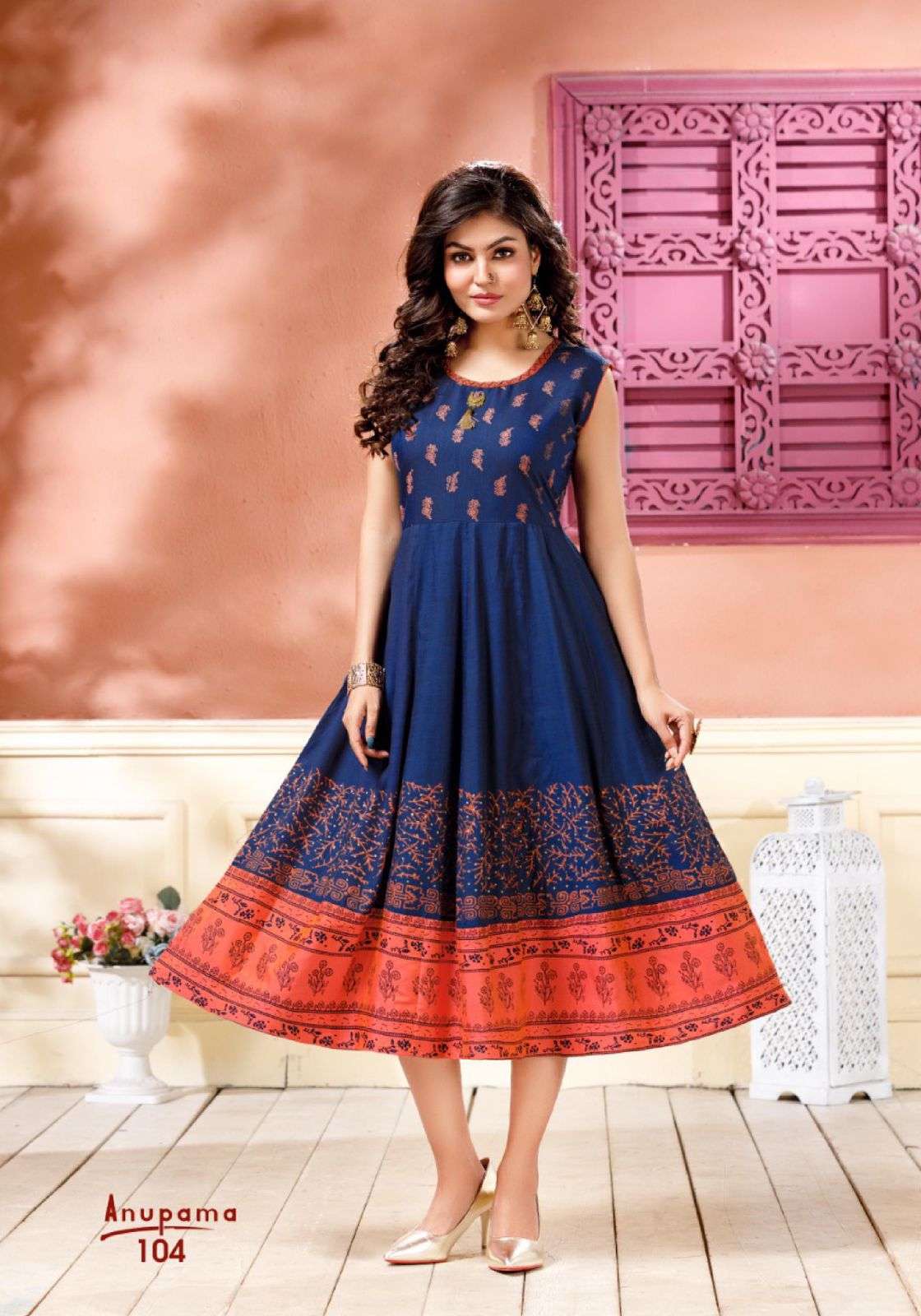 ANUPAMA BY LIVA 101 TO 108 SERIES DESIGNER STYLISH FANCY COLORFUL BEAUTIFUL PARTY WEAR & ETHNIC WEAR COLLECTION RAYON SILK KURTIS AT WHOLESALE PRICE