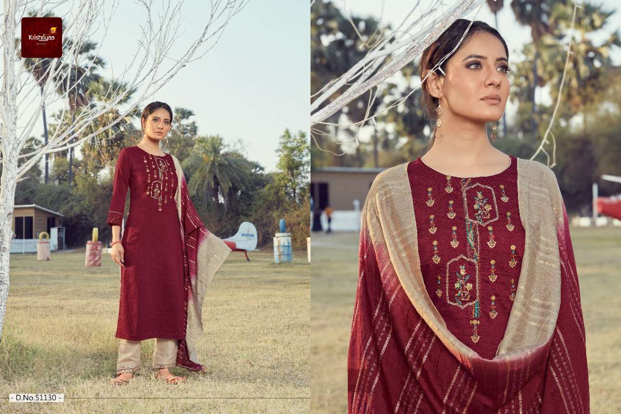 JASHN BY KRISHRIYAA BEAUTIFUL SUITS COLORFUL STYLISH FANCY CASUAL WEAR & ETHNIC WEAR VISCOSE EMBROIDERED DRESSES AT WHOLESALE PRICE