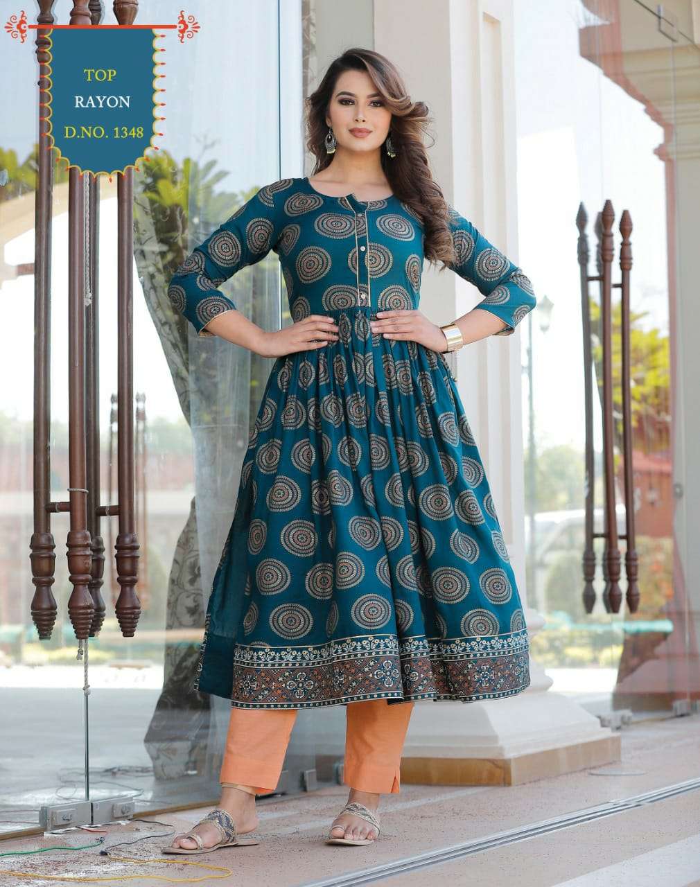 NYRA BY KAAMIRI 1348 TO 1350 SERIES DESIGNER STYLISH FANCY COLORFUL BEAUTIFUL PARTY WEAR & ETHNIC WEAR COLLECTION RAYON PRINT KURTIS AT WHOLESALE PRICE