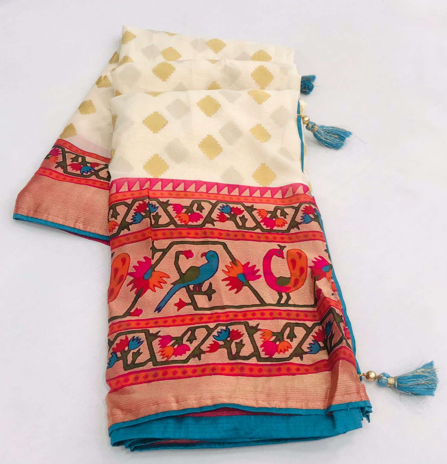 PAITHANI SILK BY KASHVI CREATION 01 TO 10 SERIES INDIAN TRADITIONAL WEAR COLLECTION BEAUTIFUL STYLISH FANCY COLORFUL PARTY WEAR & OCCASIONAL WEAR SOFT BRASSO SAREES AT WHOLESALE PRICE