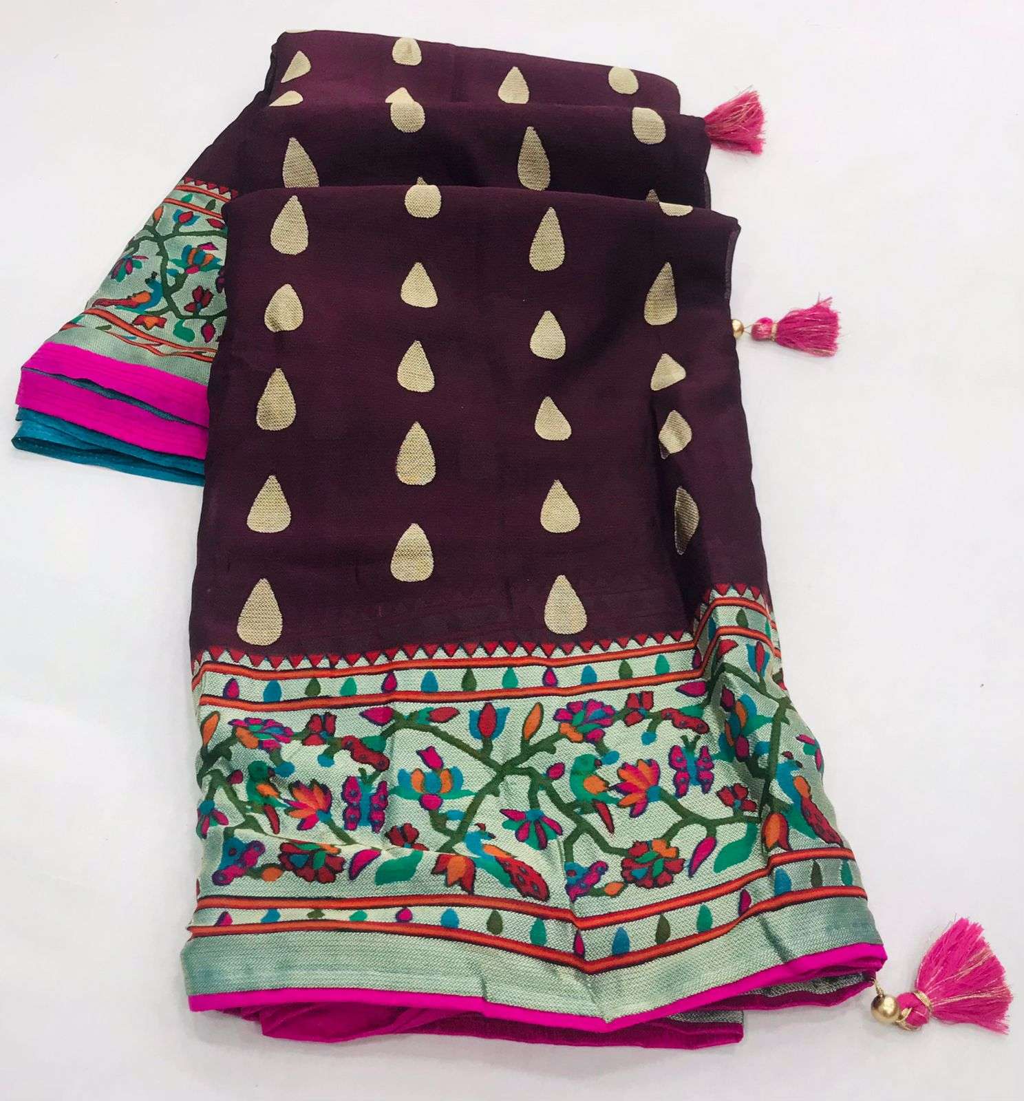 PAITHANI SILK BY KASHVI CREATION 01 TO 10 SERIES INDIAN TRADITIONAL WEAR COLLECTION BEAUTIFUL STYLISH FANCY COLORFUL PARTY WEAR & OCCASIONAL WEAR SOFT BRASSO SAREES AT WHOLESALE PRICE