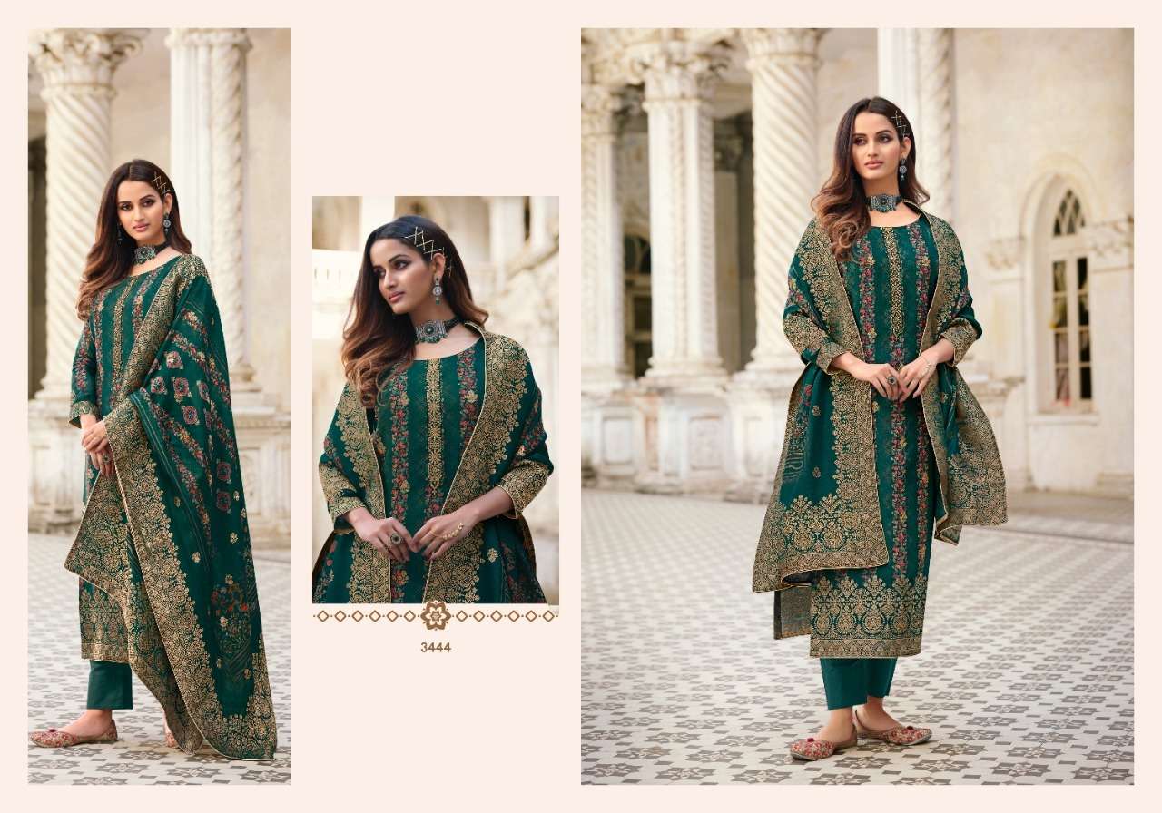 KADAMBARI VOL-2 BY CHARMY 3441 TO 3446 SERIES BEAUTIFUL SUITS COLORFUL STYLISH FANCY CASUAL WEAR & ETHNIC WEAR VISCOSE DOLA JACQUARD PRINT DRESSES AT WHOLESALE PRICE