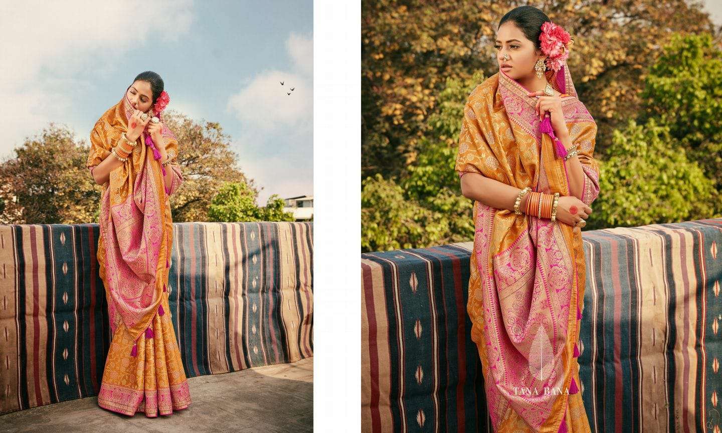 MOKSHA BY TANA BANA A TO E SERIES INDIAN TRADITIONAL WEAR COLLECTION BEAUTIFUL STYLISH FANCY COLORFUL PARTY WEAR & OCCASIONAL WEAR SILK SAREES AT WHOLESALE PRICE