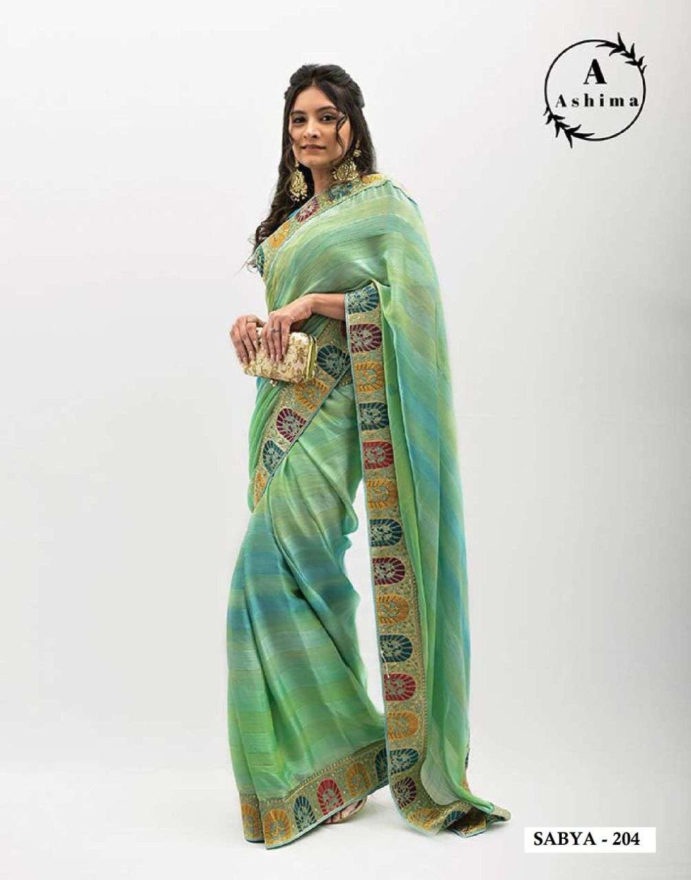 SABYA BY ASHIMA 201 TO 208 SERIES INDIAN TRADITIONAL WEAR COLLECTION BEAUTIFUL STYLISH FANCY COLORFUL PARTY WEAR & OCCASIONAL WEAR SATIN SAREES AT WHOLESALE PRICE