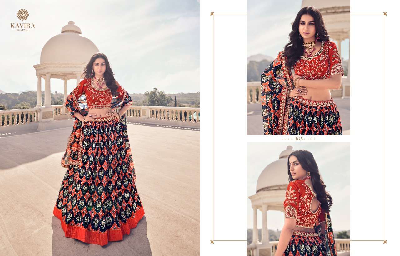 MAAYA VOL-1 BY KAVIRA 101 TO 109 SERIES DESIGNER BEAUTIFUL NAVRATRI COLLECTION OCCASIONAL WEAR & PARTY WEAR FANCY LEHENGAS AT WHOLESALE PRICE