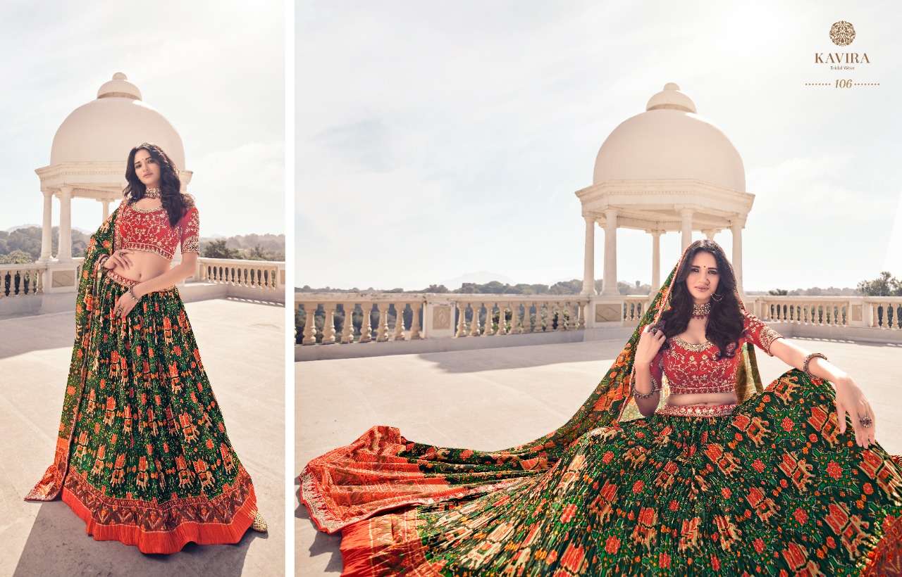 MAAYA VOL-1 BY KAVIRA 101 TO 109 SERIES DESIGNER BEAUTIFUL NAVRATRI COLLECTION OCCASIONAL WEAR & PARTY WEAR FANCY LEHENGAS AT WHOLESALE PRICE