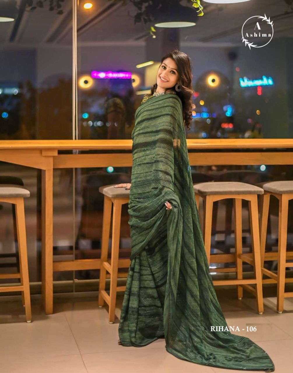 RIHANA PRISM BY ASHIMA 101 TO 108 SERIES INDIAN TRADITIONAL WEAR COLLECTION BEAUTIFUL STYLISH FANCY COLORFUL PARTY WEAR & OCCASIONAL WEAR GEORGETTE EMBROIDERED SAREES AT WHOLESALE PRICE