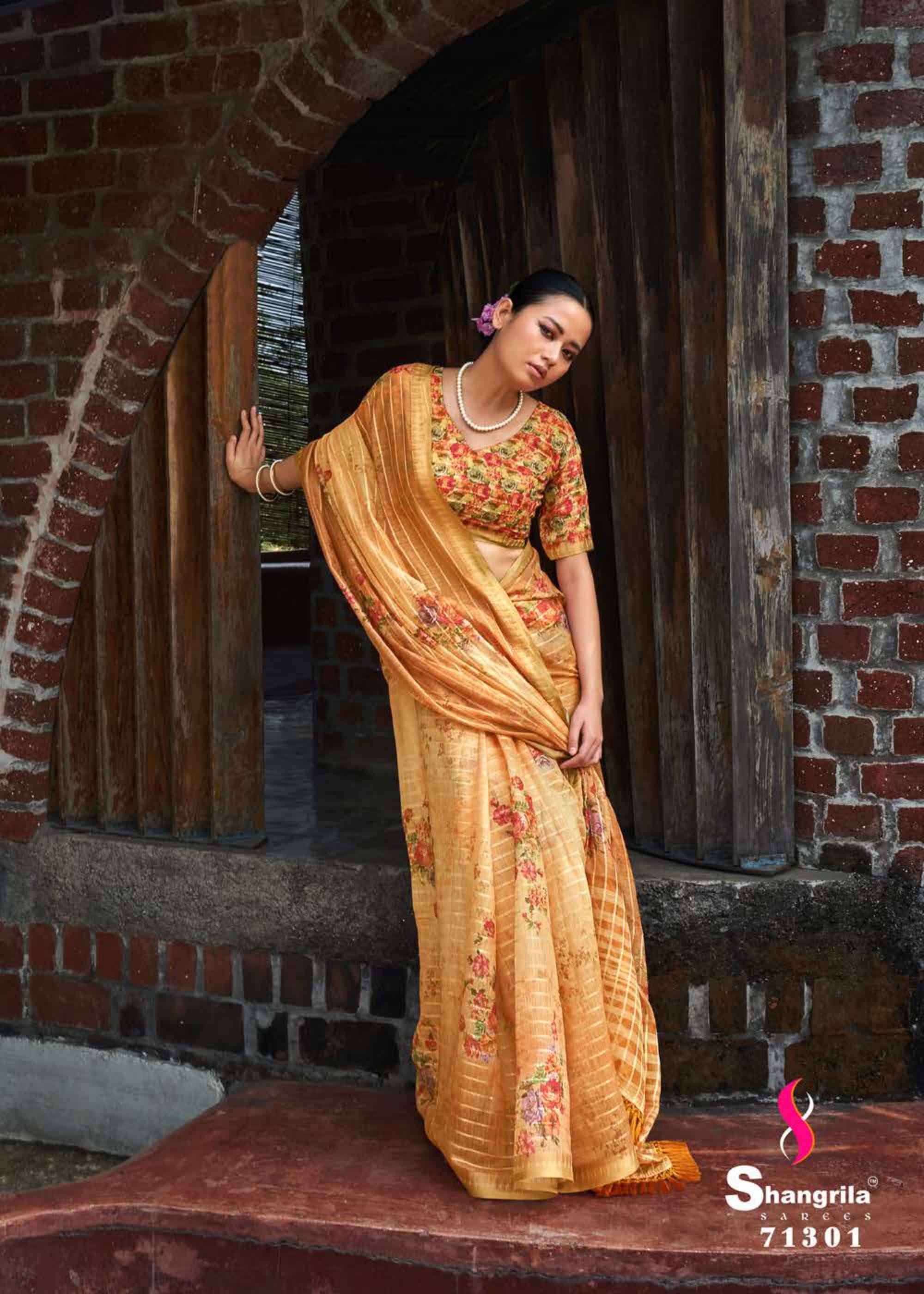 APSARA SEQUINS BY SHANGRILA 71301 TO 71308 SERIES INDIAN TRADITIONAL WEAR COLLECTION BEAUTIFUL STYLISH FANCY COLORFUL PARTY WEAR & OCCASIONAL WEAR FANCY SAREES AT WHOLESALE PRICE