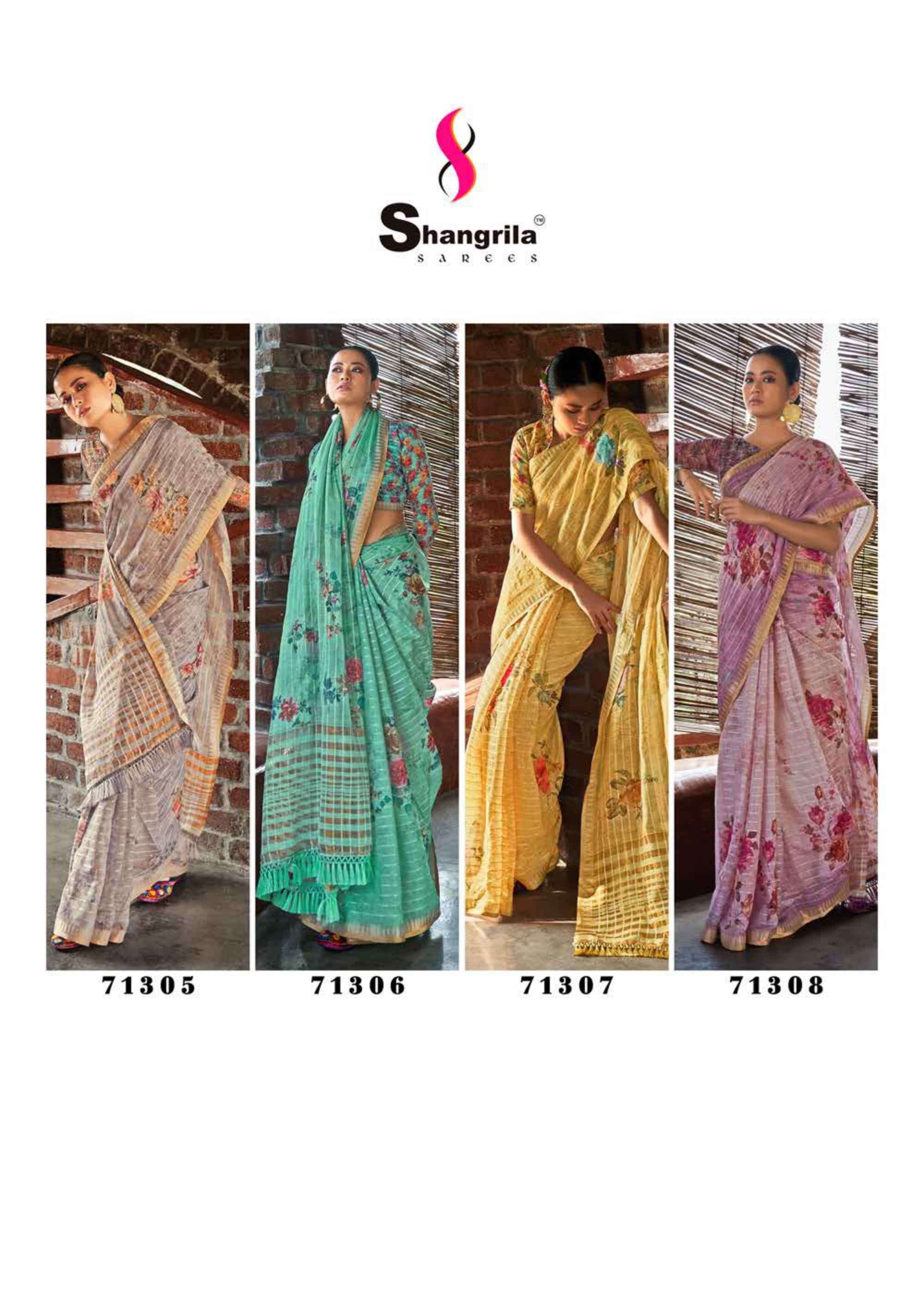 APSARA SEQUINS BY SHANGRILA 71301 TO 71308 SERIES INDIAN TRADITIONAL WEAR COLLECTION BEAUTIFUL STYLISH FANCY COLORFUL PARTY WEAR & OCCASIONAL WEAR FANCY SAREES AT WHOLESALE PRICE