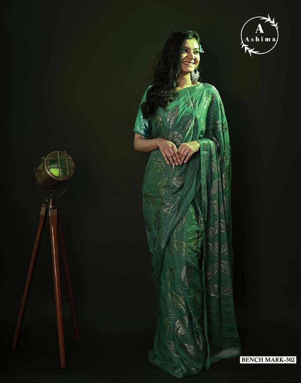 BENCHMARK BRASSO BY ASHIMA 301 TO 308 SERIES INDIAN TRADITIONAL WEAR COLLECTION BEAUTIFUL STYLISH FANCY COLORFUL PARTY WEAR & OCCASIONAL WEAR BRASSO SAREES AT WHOLESALE PRICE