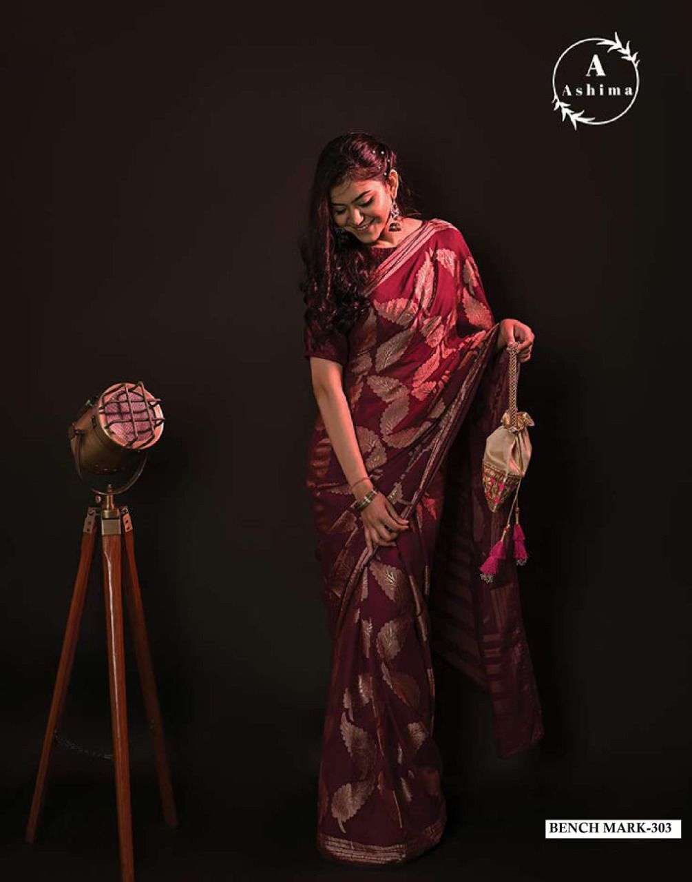 BENCHMARK BRASSO BY ASHIMA 301 TO 308 SERIES INDIAN TRADITIONAL WEAR COLLECTION BEAUTIFUL STYLISH FANCY COLORFUL PARTY WEAR & OCCASIONAL WEAR BRASSO SAREES AT WHOLESALE PRICE