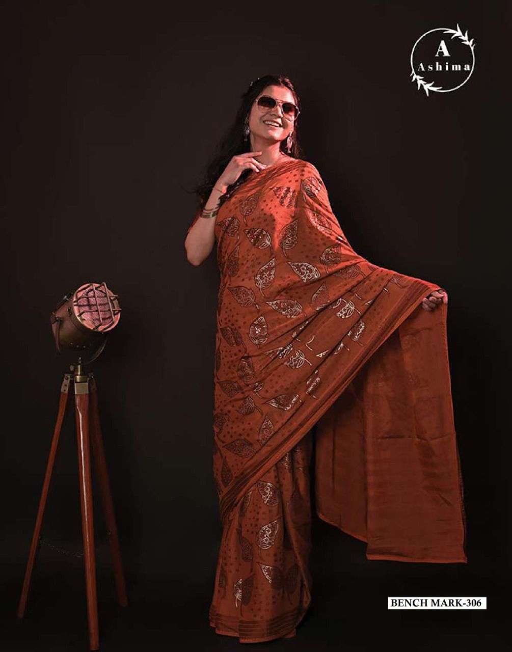 BENCHMARK BRASSO BY ASHIMA 301 TO 308 SERIES INDIAN TRADITIONAL WEAR COLLECTION BEAUTIFUL STYLISH FANCY COLORFUL PARTY WEAR & OCCASIONAL WEAR BRASSO SAREES AT WHOLESALE PRICE