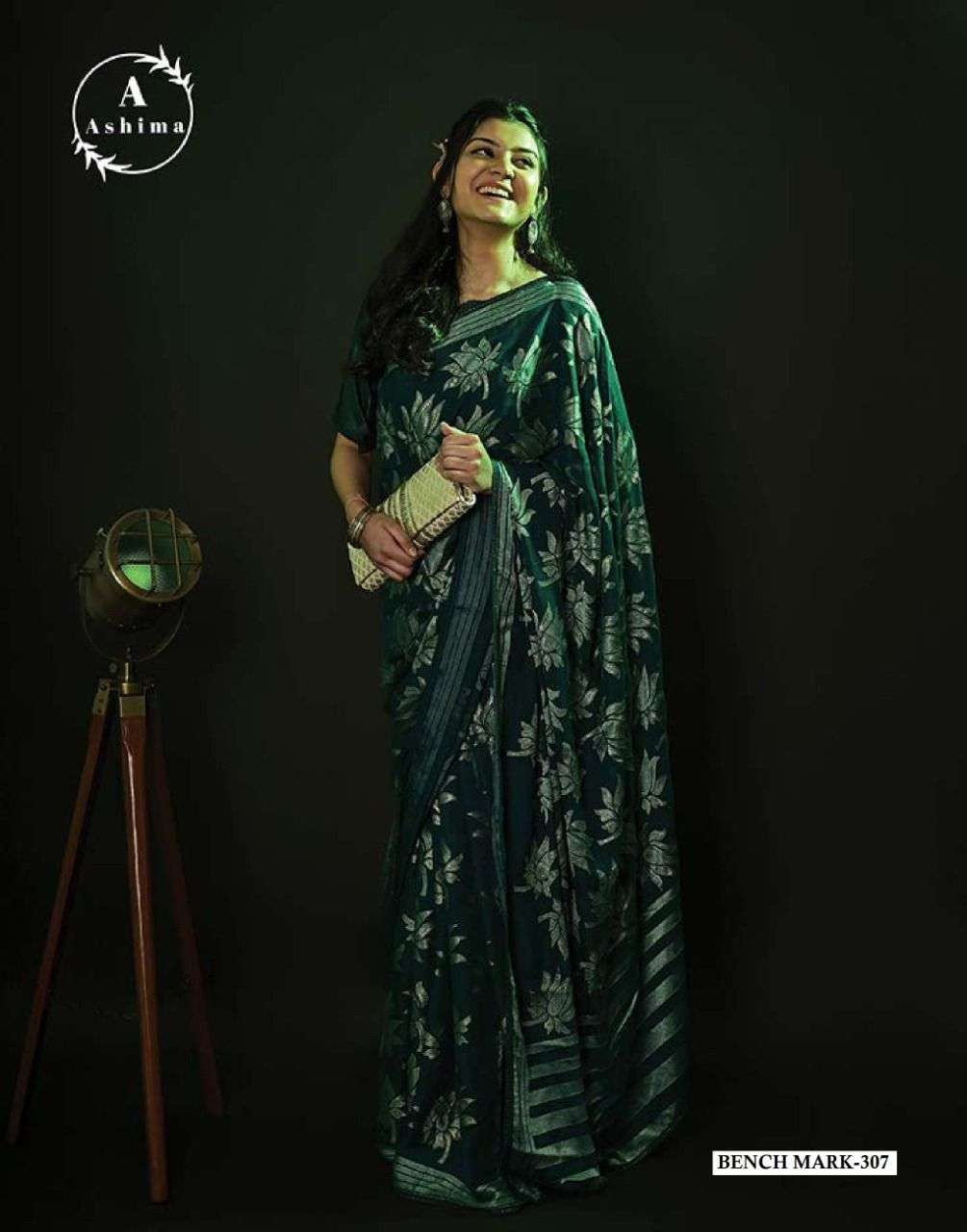 BENCHMARK BRASSO BY ASHIMA 301 TO 308 SERIES INDIAN TRADITIONAL WEAR COLLECTION BEAUTIFUL STYLISH FANCY COLORFUL PARTY WEAR & OCCASIONAL WEAR BRASSO SAREES AT WHOLESALE PRICE