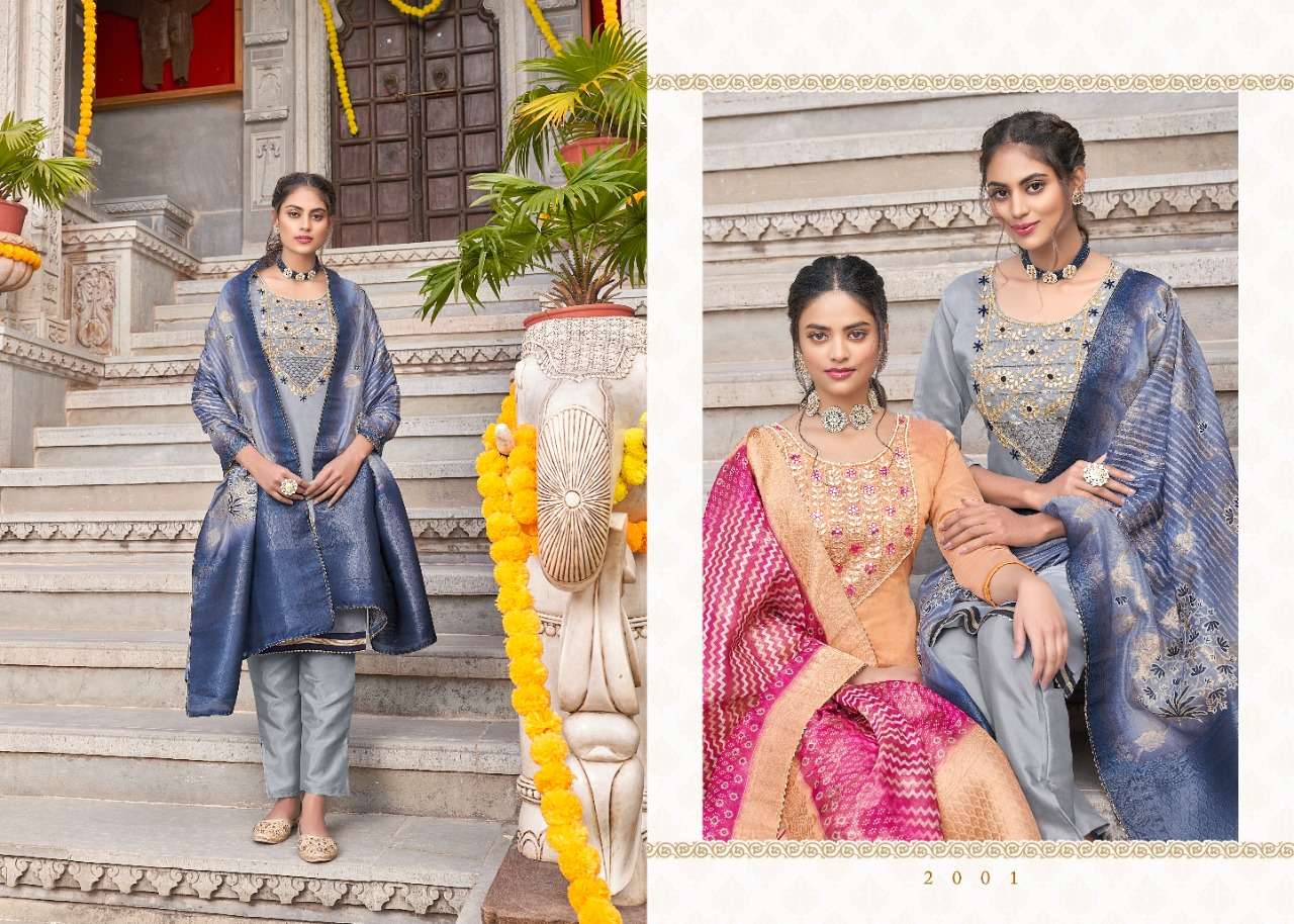 MANN MAHEK VOL-2 BY 7 CLOUDS 2001 TO 2006 SERIES BEAUTIFUL SUITS COLORFUL STYLISH FANCY CASUAL WEAR & ETHNIC WEAR PURE BANARASI DRESSES AT WHOLESALE PRICE