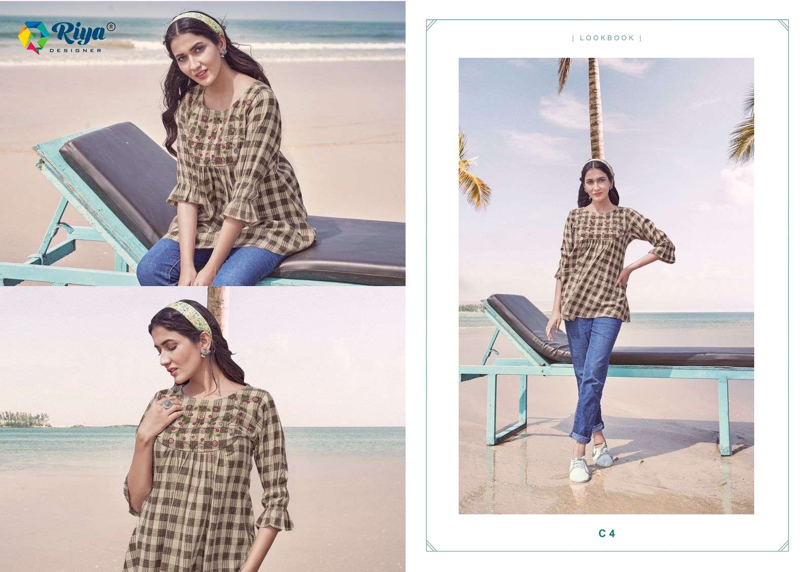 COASTER BY RIYA DESIGNER 1 TO 5 SERIES BEAUTIFUL STYLISH FANCY COLORFUL CASUAL WEAR & ETHNIC WEAR DYED EMBROIDERED TOPS AT WHOLESALE PRICE