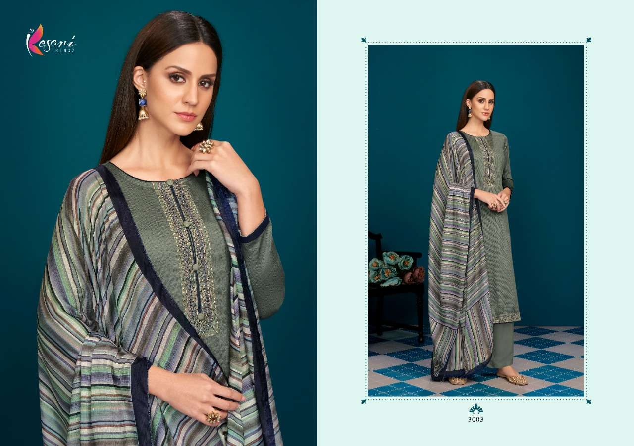 ZENIA BY KESARI TRENDZ 3001 TO 3008 SERIES BEAUTIFUL STYLISH SUITS FANCY COLORFUL CASUAL WEAR & ETHNIC WEAR & READY TO WEAR HEAVY JAM COTTON EMBROIDERED DRESSES AT WHOLESALE PRICE