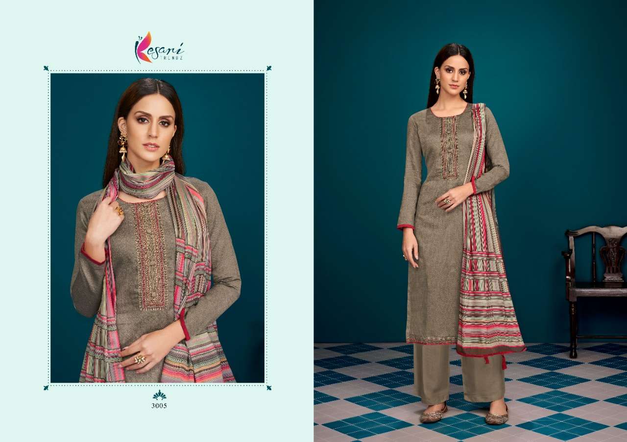ZENIA BY KESARI TRENDZ 3001 TO 3008 SERIES BEAUTIFUL STYLISH SUITS FANCY COLORFUL CASUAL WEAR & ETHNIC WEAR & READY TO WEAR HEAVY JAM COTTON EMBROIDERED DRESSES AT WHOLESALE PRICE