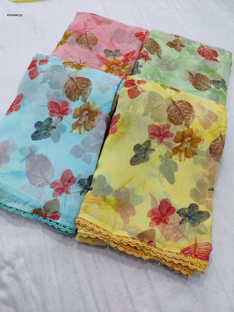 FULWARI BY SHREE MATARAM 01 TO 20 SERIES INDIAN TRADITIONAL WEAR COLLECTION BEAUTIFUL STYLISH FANCY COLORFUL PARTY WEAR & OCCASIONAL WEAR COTTON PRINT SAREES AT WHOLESALE PRICE