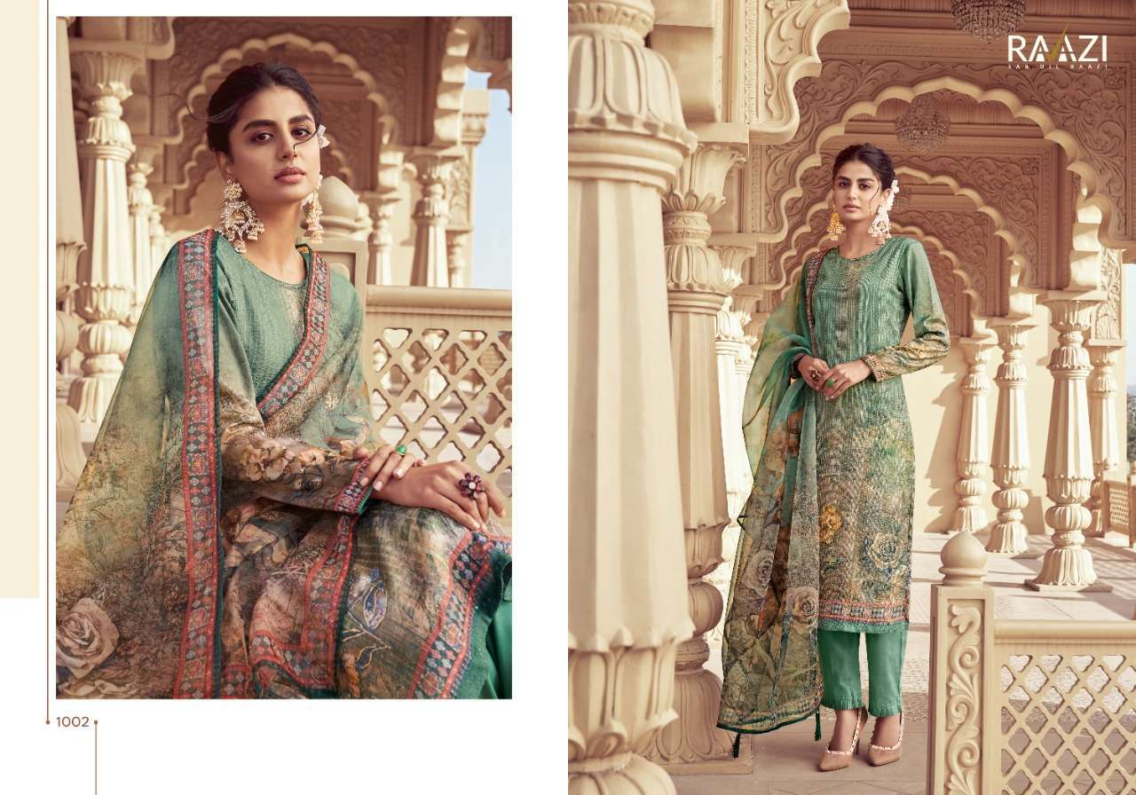 AISHA BY RAMA FASHION 1001 TO 1008 SERIES BEAUTIFUL SUITS COLORFUL STYLISH FANCY CASUAL WEAR & ETHNIC WEAR CHINNON PRINT DRESSES AT WHOLESALE PRICE