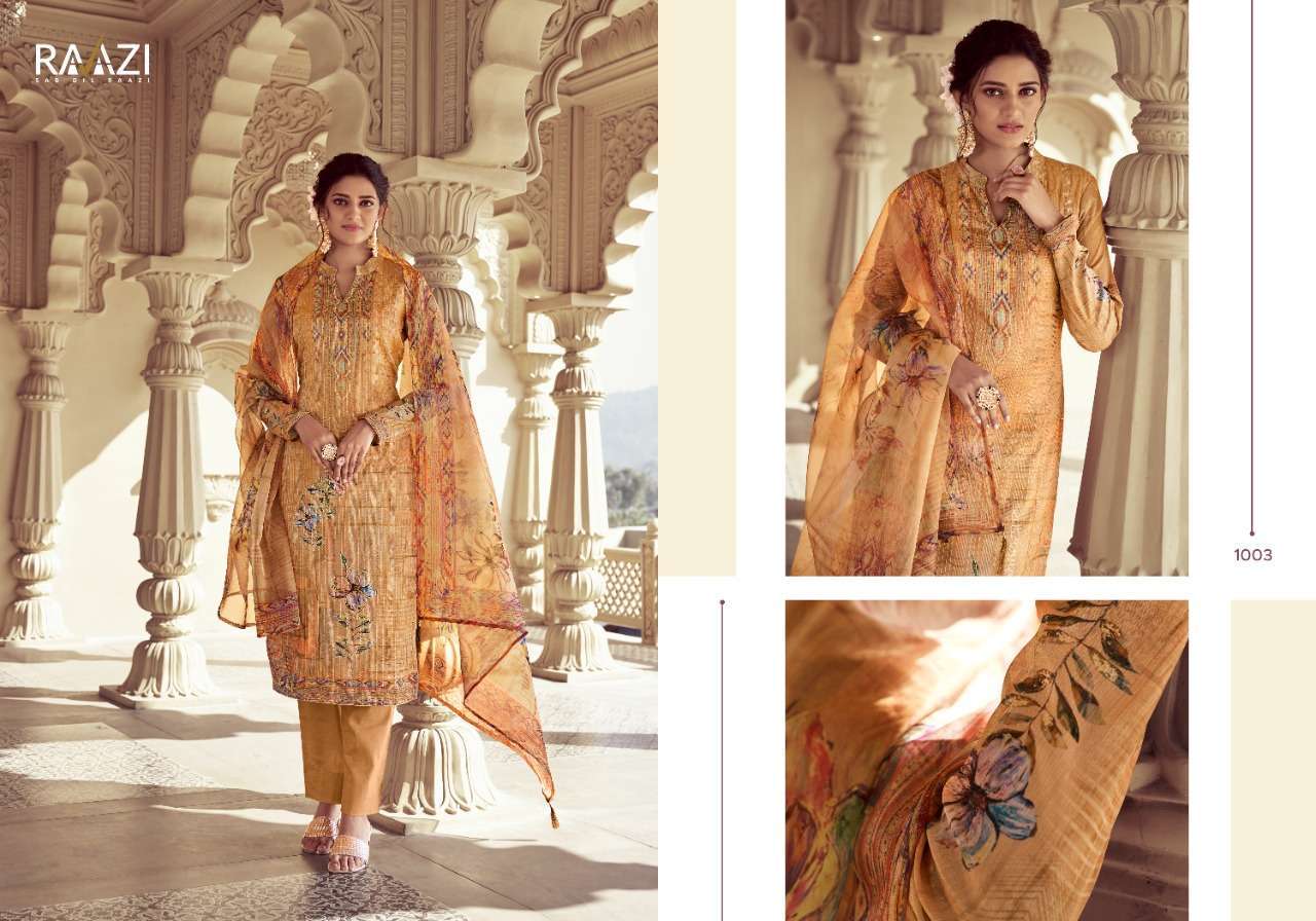 AISHA BY RAMA FASHION 1001 TO 1008 SERIES BEAUTIFUL SUITS COLORFUL STYLISH FANCY CASUAL WEAR & ETHNIC WEAR CHINNON PRINT DRESSES AT WHOLESALE PRICE