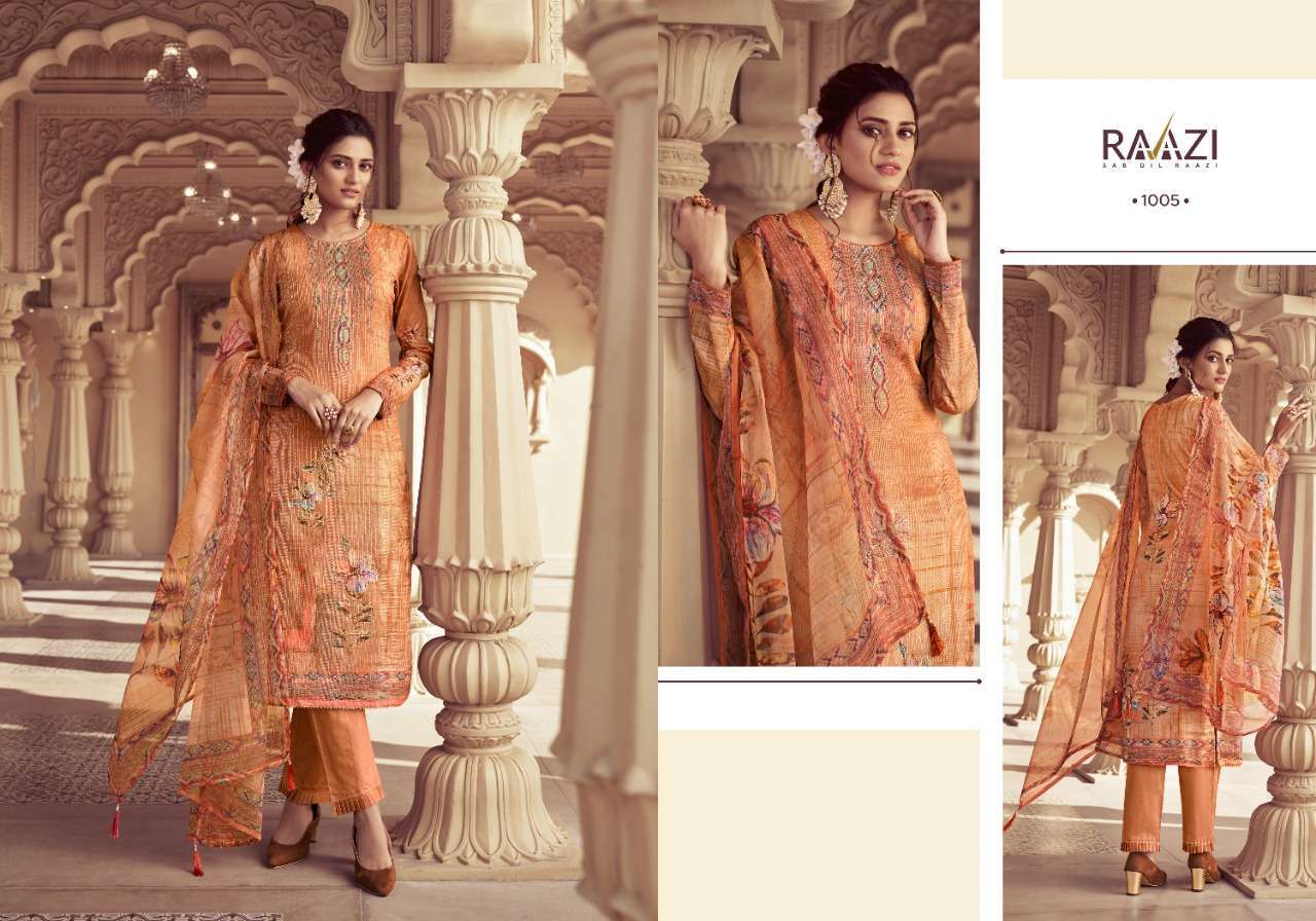 AISHA BY RAMA FASHION 1001 TO 1008 SERIES BEAUTIFUL SUITS COLORFUL STYLISH FANCY CASUAL WEAR & ETHNIC WEAR CHINNON PRINT DRESSES AT WHOLESALE PRICE
