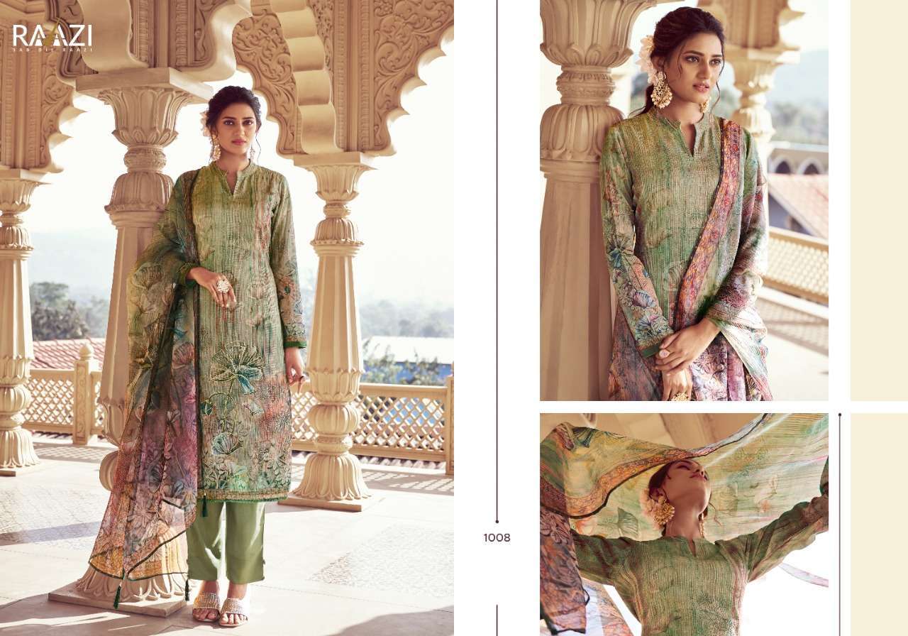 AISHA BY RAMA FASHION 1001 TO 1008 SERIES BEAUTIFUL SUITS COLORFUL STYLISH FANCY CASUAL WEAR & ETHNIC WEAR CHINNON PRINT DRESSES AT WHOLESALE PRICE