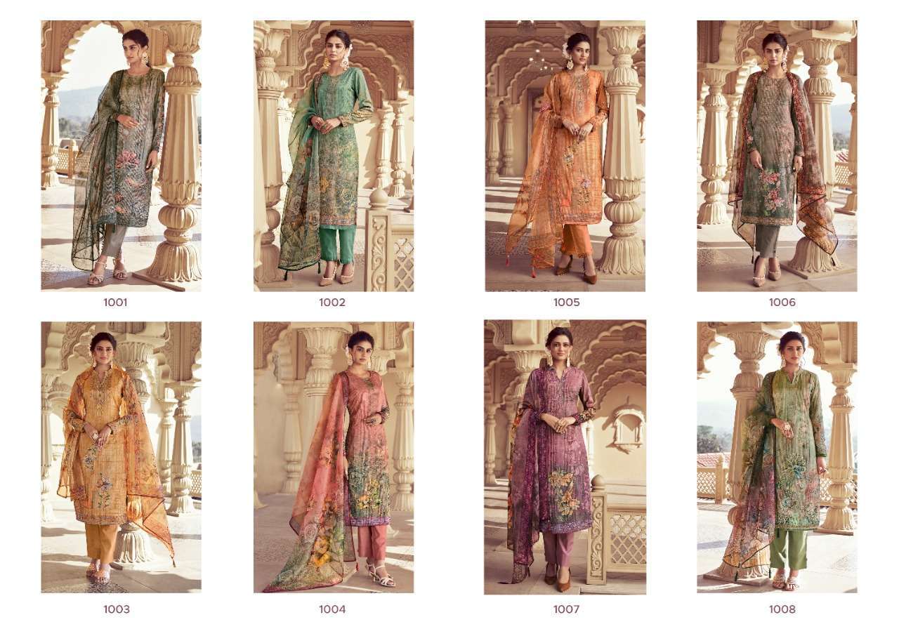 AISHA BY RAMA FASHION 1001 TO 1008 SERIES BEAUTIFUL SUITS COLORFUL STYLISH FANCY CASUAL WEAR & ETHNIC WEAR CHINNON PRINT DRESSES AT WHOLESALE PRICE