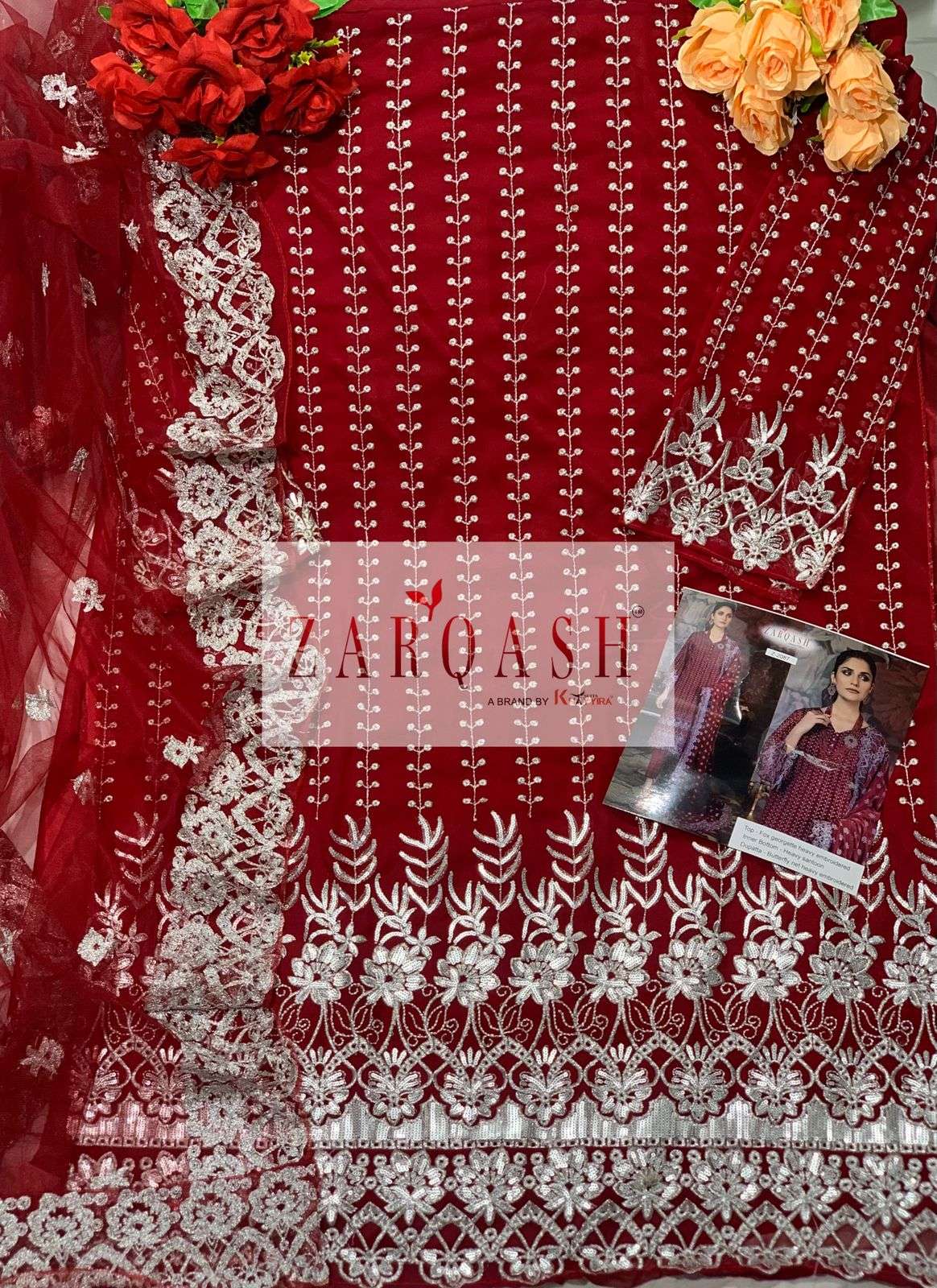 Adans Libas Vol-2 By Zarqash 2086 To 2091 Series Designer Festive Pakistani Suits Collection Beautiful Stylish Fancy Colorful Party Wear & Occasional Wear Faux Georgette Embroidered Dresses At Wholesale Price