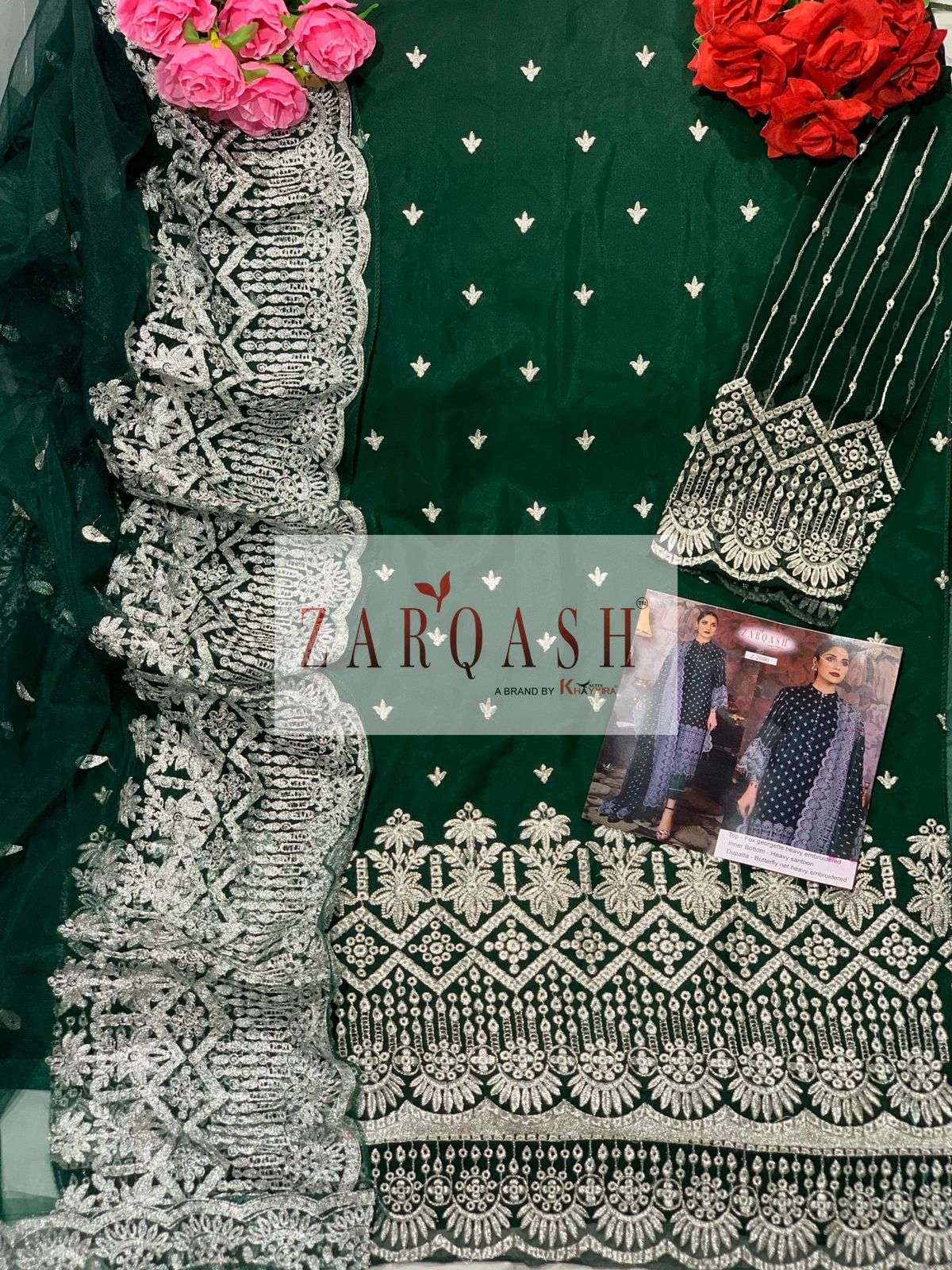 Adans Libas Vol-2 By Zarqash 2086 To 2091 Series Designer Festive Pakistani Suits Collection Beautiful Stylish Fancy Colorful Party Wear & Occasional Wear Faux Georgette Embroidered Dresses At Wholesale Price