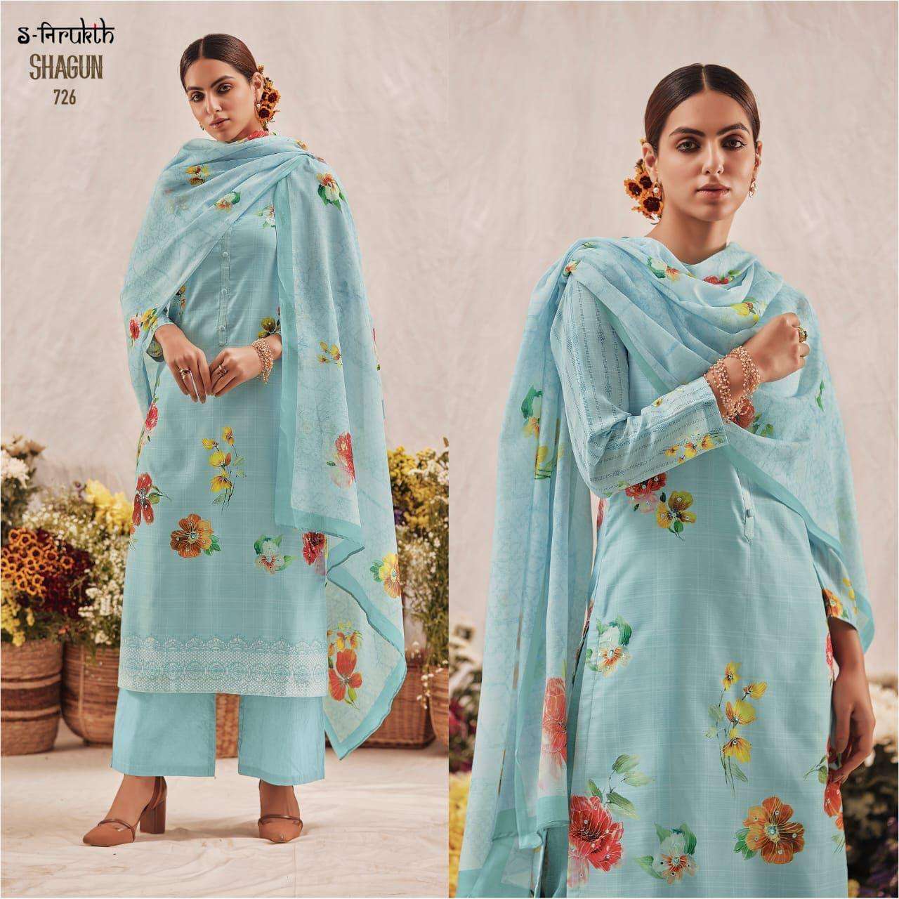 SHAGUN BY S-NIRUKTH BEAUTIFUL STYLISH SUITS FANCY COLORFUL CASUAL WEAR & ETHNIC WEAR & READY TO WEAR MUSLIN DIGITAL PRINTED DRESSES AT WHOLESALE PRICE