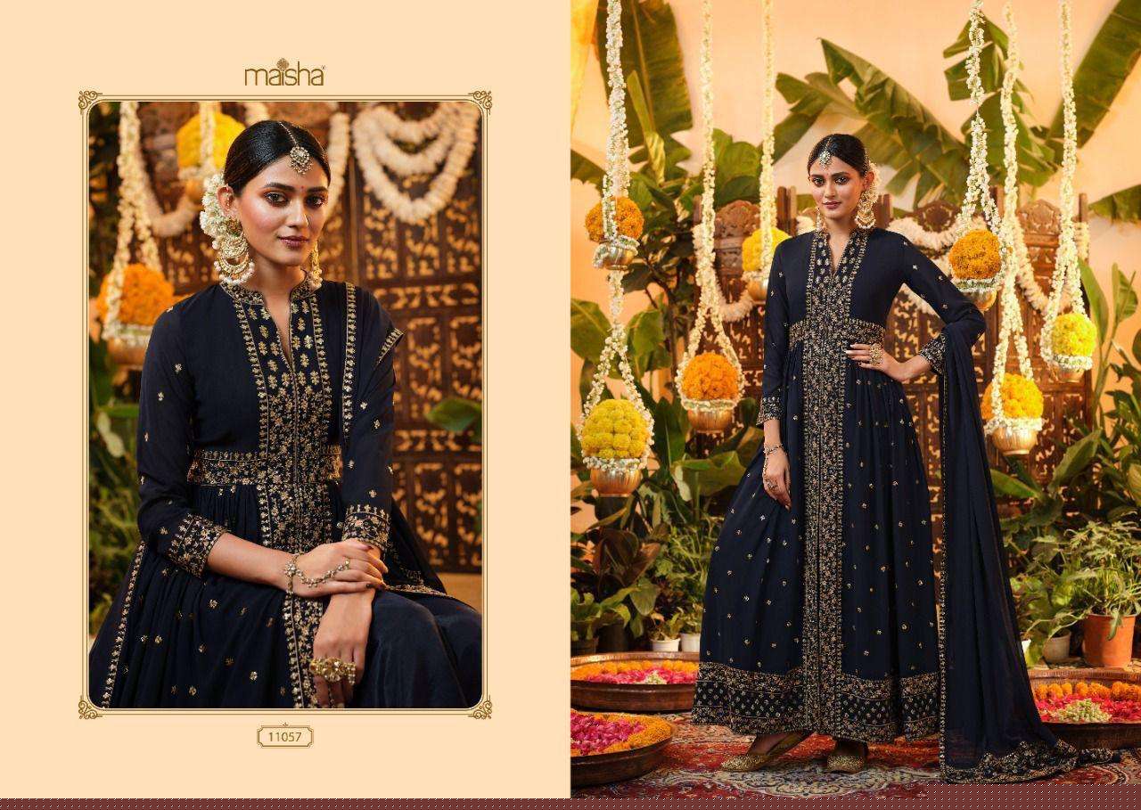 ZEYNEP BY MAISHA 11057 TO 11061 SERIES BEAUTIFUL STYLISH SUITS FANCY COLORFUL CASUAL WEAR & ETHNIC WEAR & READY TO WEAR GEORGETTE EMBROIDERED DRESSES AT WHOLESALE PRICE