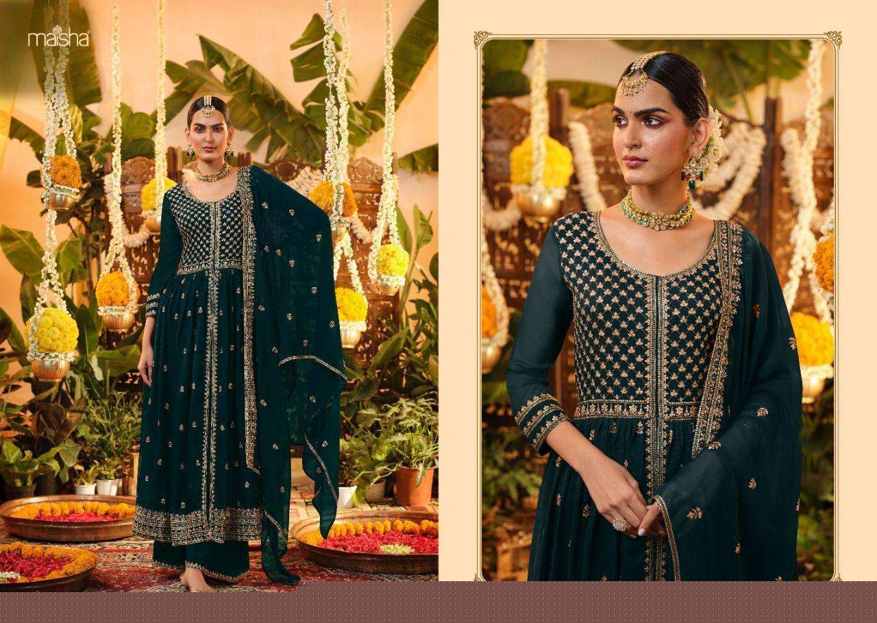 ZEYNEP BY MAISHA 11057 TO 11061 SERIES BEAUTIFUL STYLISH SUITS FANCY COLORFUL CASUAL WEAR & ETHNIC WEAR & READY TO WEAR GEORGETTE EMBROIDERED DRESSES AT WHOLESALE PRICE