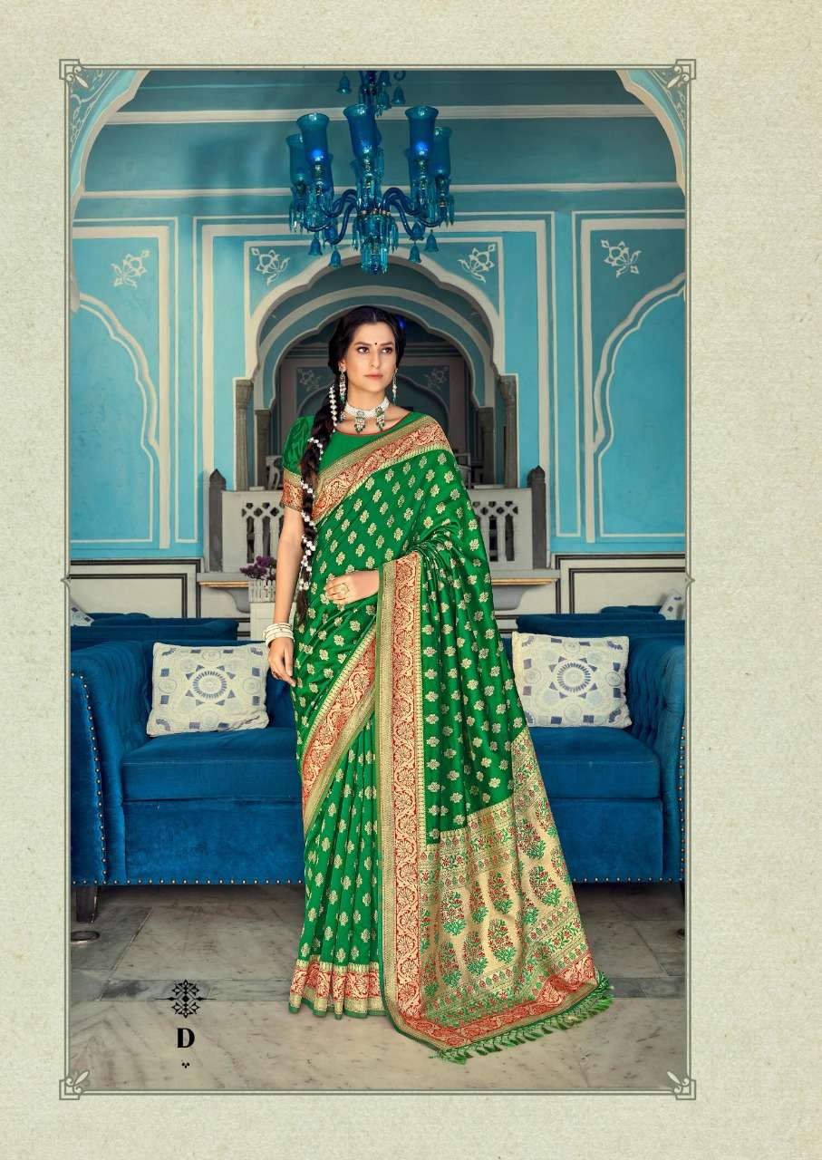 BANARASI WEAVES VOL-4 BY SHANGRILA A TO F SERIES INDIAN TRADITIONAL WEAR COLLECTION BEAUTIFUL STYLISH FANCY COLORFUL PARTY WEAR & OCCASIONAL WEAR HEAVY SILK SAREES AT WHOLESALE PRICE